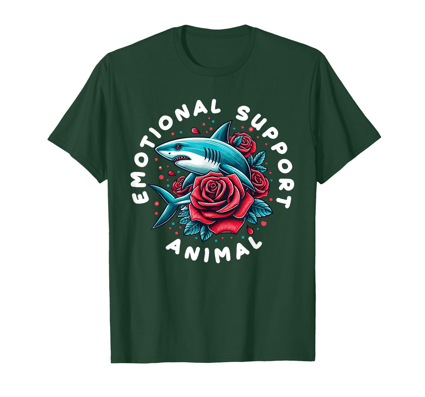 Emotional Support Animal Funny Shark Big Ocean Animal T-Shirt