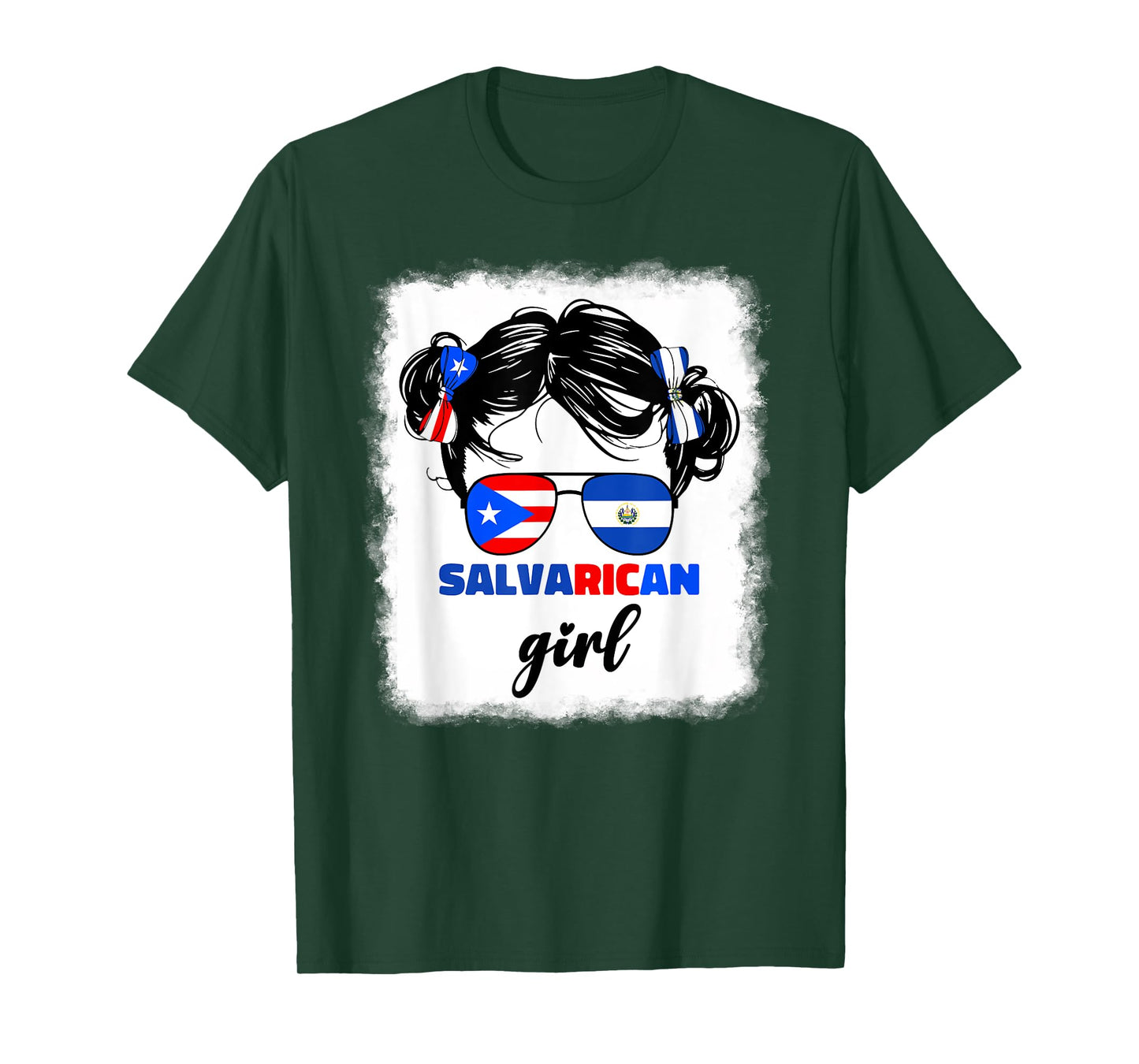 Half Salvadorian Puerto Rican Rico El Salvador Girls Kids T-Shirt
