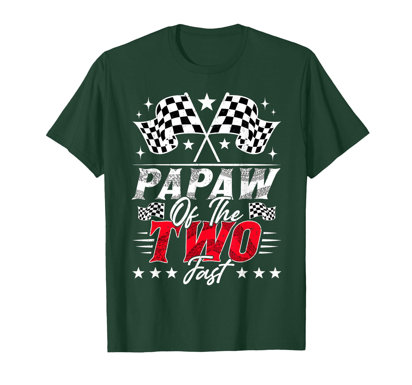 Papaw Of The Two Fast Second Birthday Racing Car Family T-Shirt