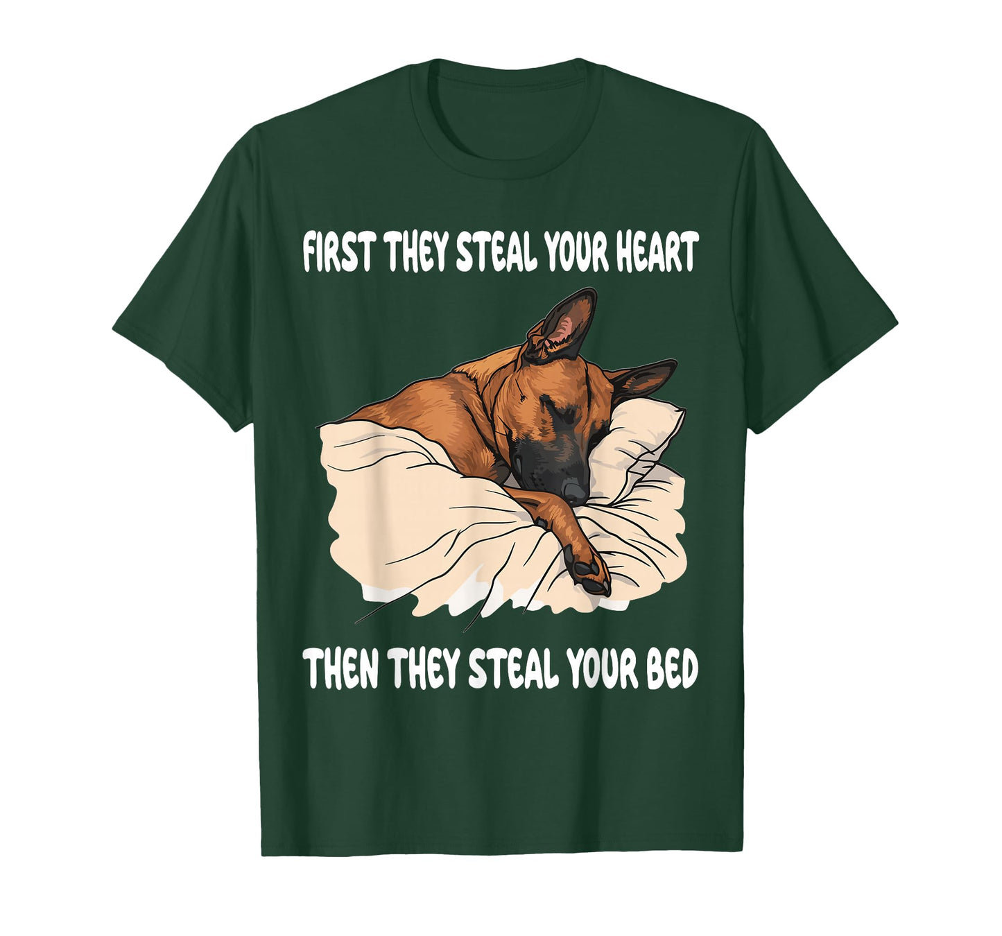 Belgian Malinois Sleeping Pajamas Nightgown T-Shirt