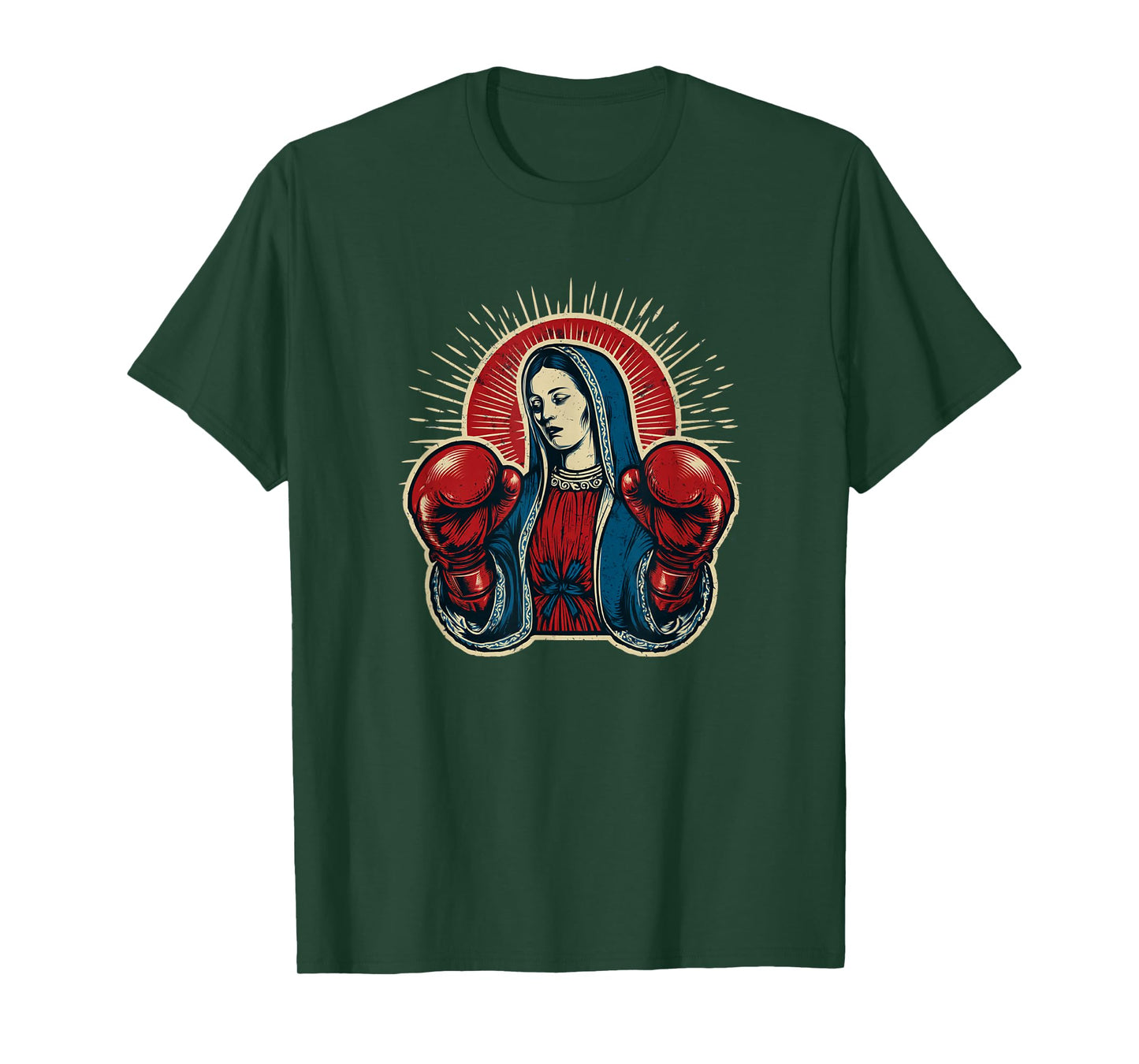 Funny Hail Mary with Boxing Gloves Costume T-Shirt
