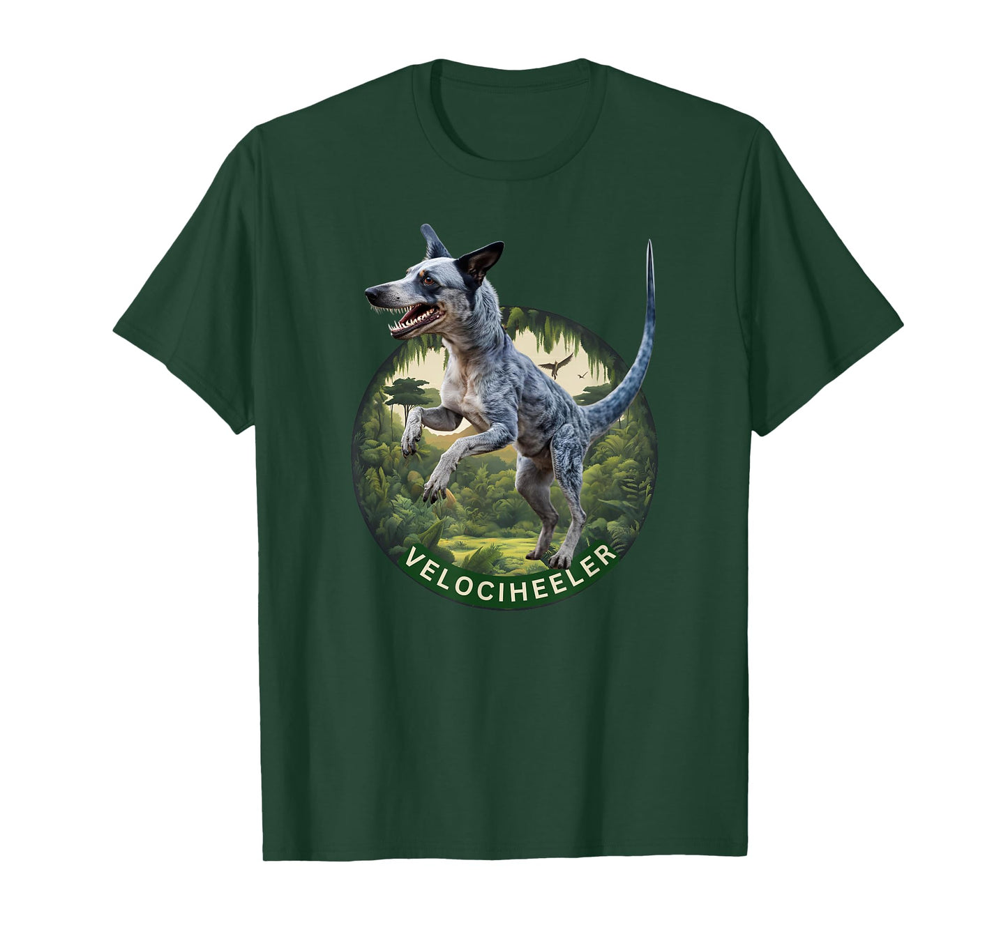 Australian cattle dog velociraptor blue heeler dog dinosaur Men Women Girls Kids T-Shirt