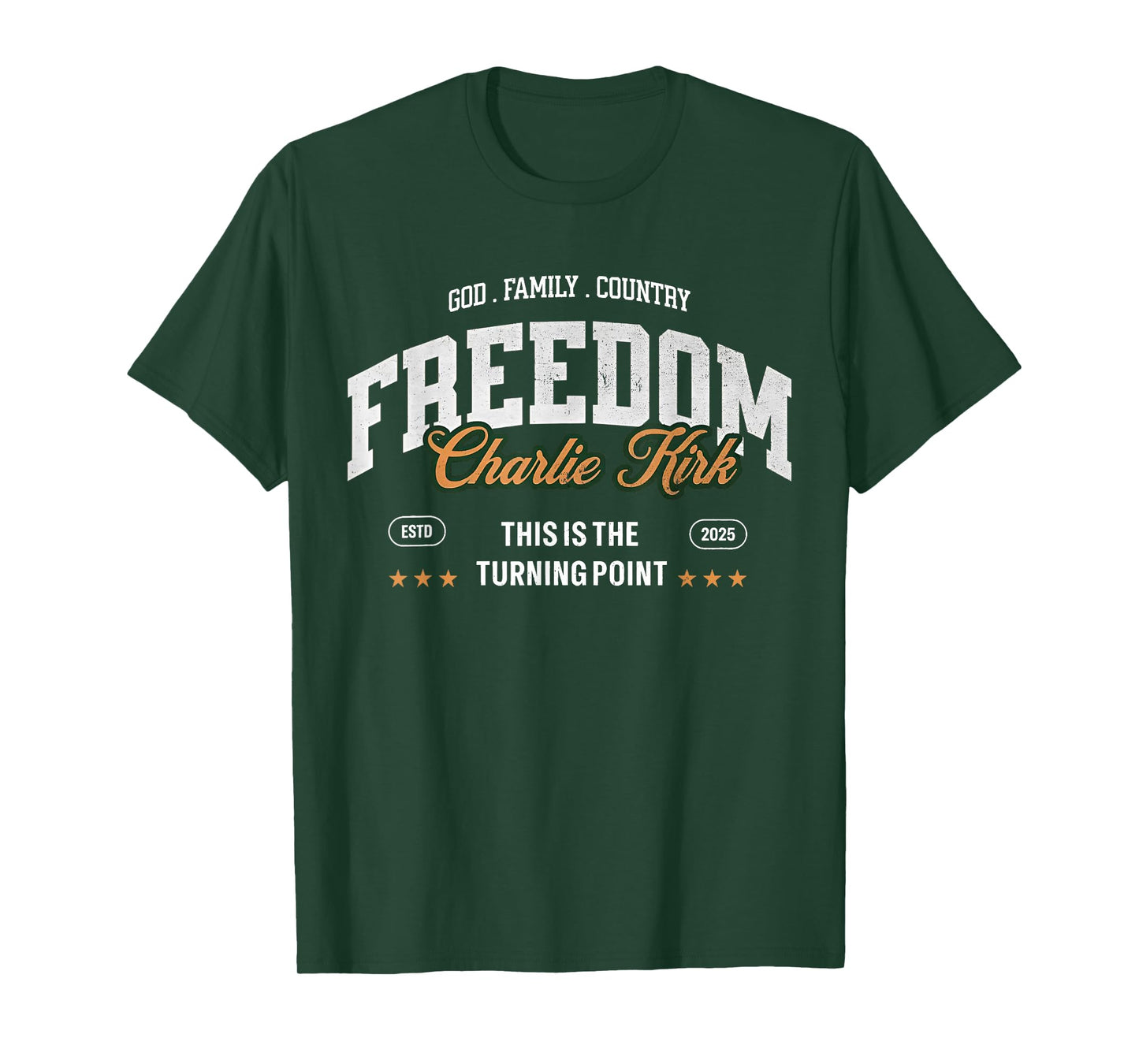 God Family Country Faith Freedom - Patriotic Christian T-Shirt