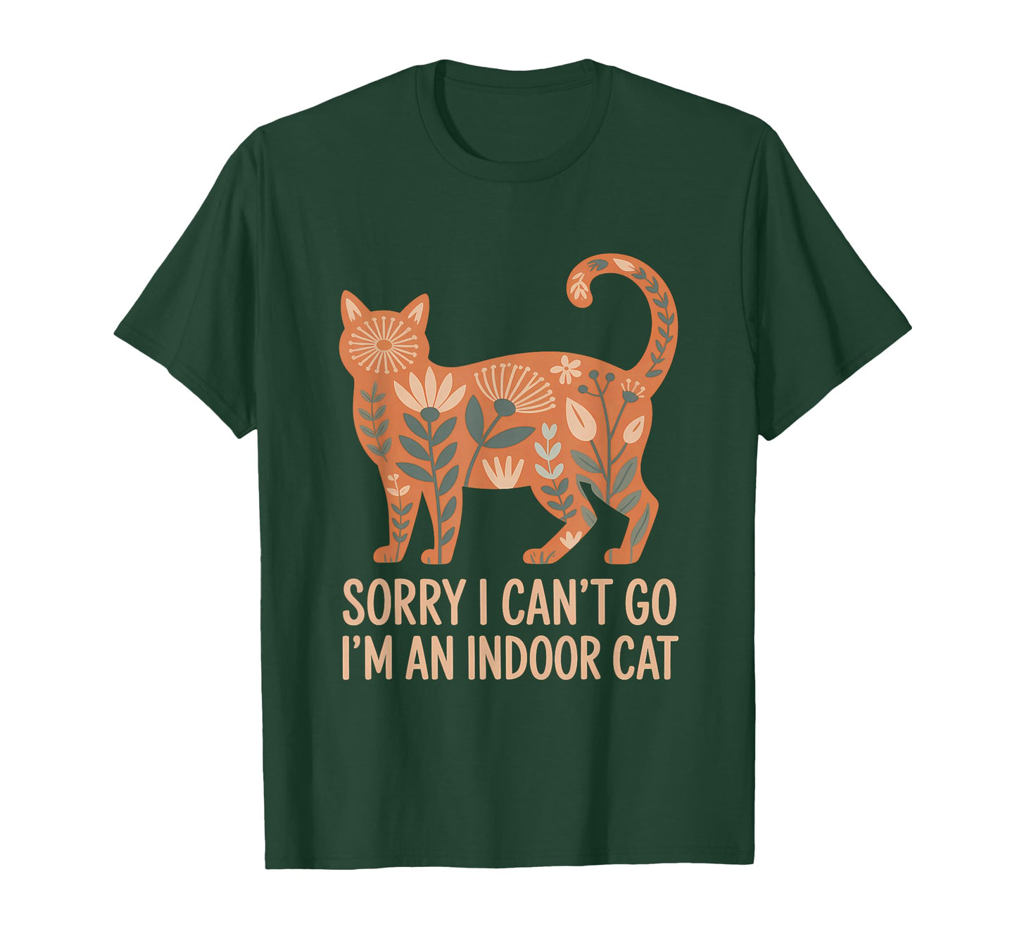 Sorry I Cant Go Im an Indoor Cat Introverts Homebodies T-Shirt