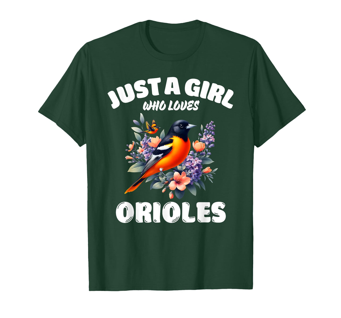 Just A Girl Who Loves Orioles, Cute Oriole Lovers T-Shirt