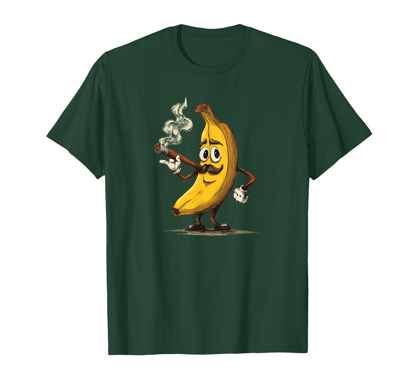 Handsome Banana Look with Cigar for Smoker T-Shirt