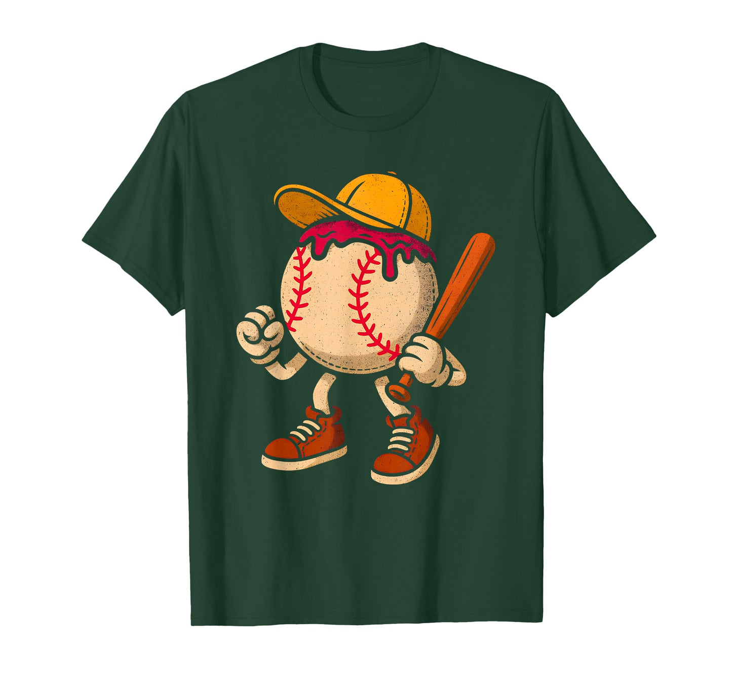 Ice Cream Drip Baseball Spots Baseball Drip For Girls & Boys T-Shirt