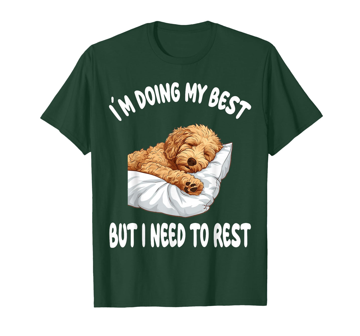 Goldendoodle Dog Pet Pajamas Nightgown Sleeping Napping T-Shirt