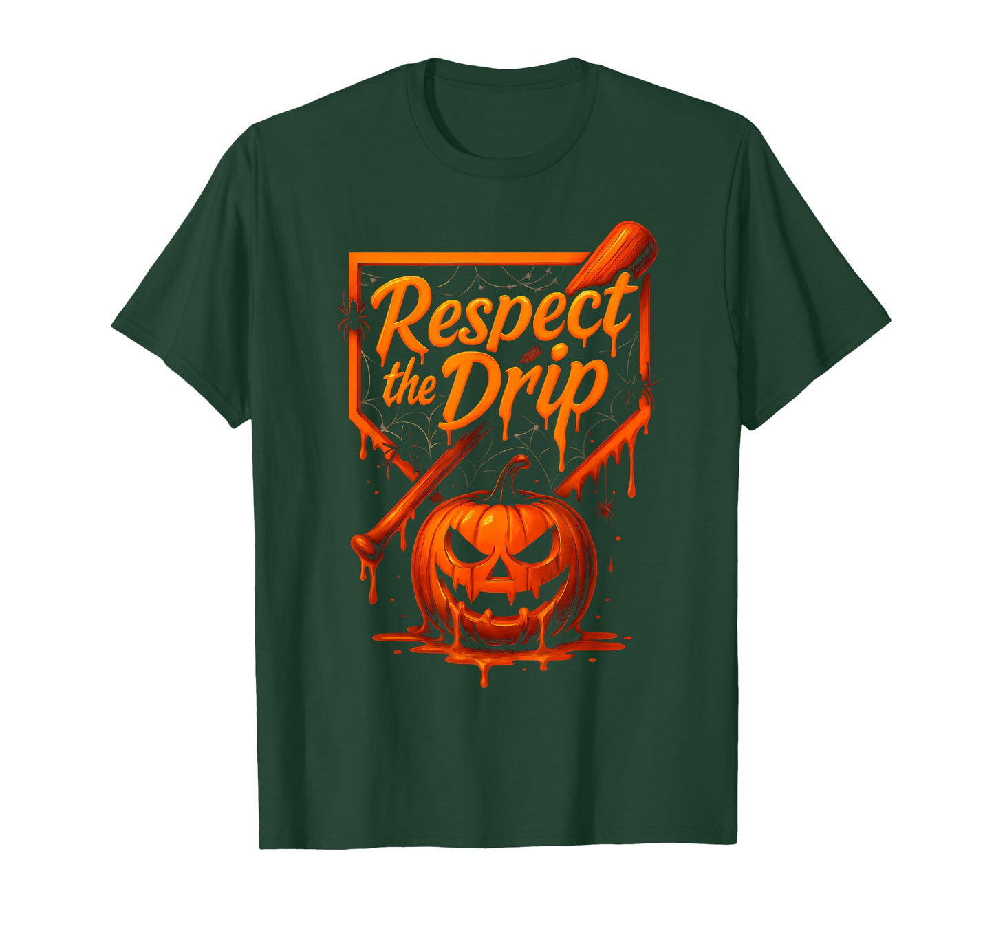 Respect The Drip Baseball Halloween Ice Cream Drip T-Shirt