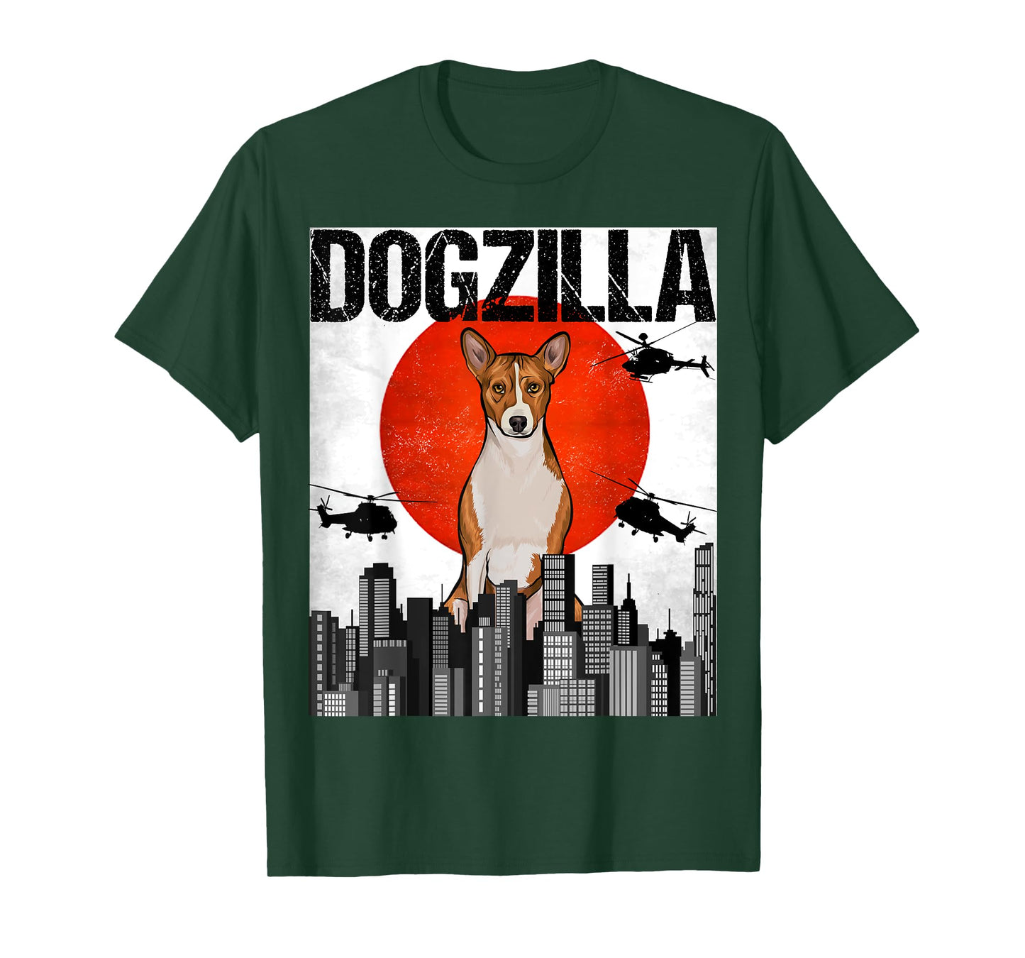 Funny Vintage Japanese Dogzilla Basenji T-Shirt