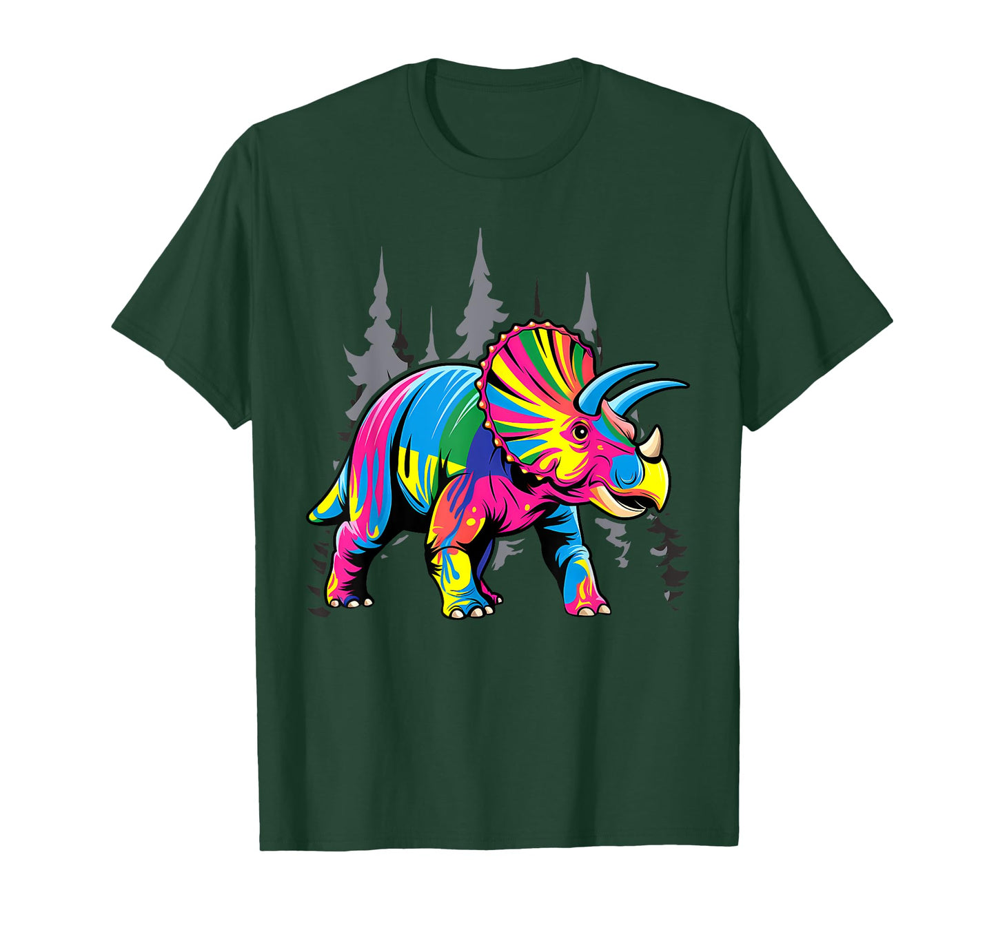 Tie Dye Triceratops Tie Dyed Dinosaur Prehistoric Dino T-Shirt