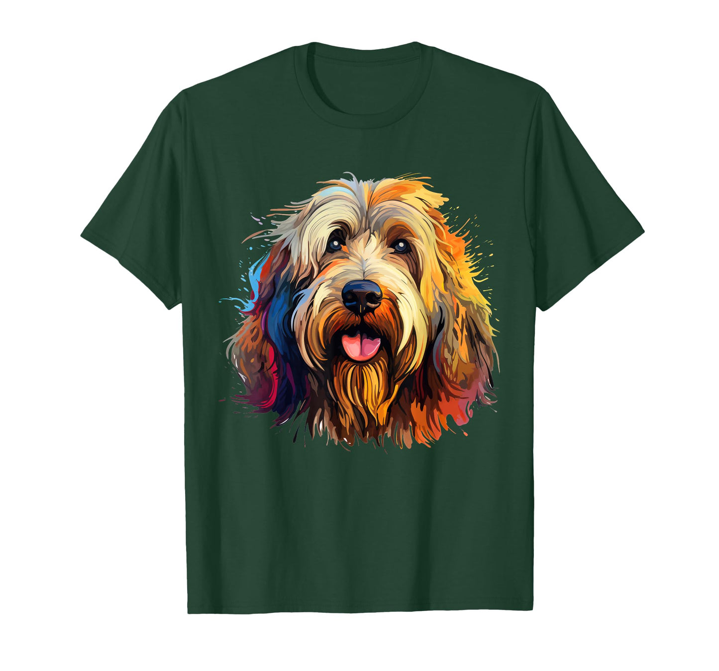 Briard Portrait, Portrait Colour Artwork T-Shirt