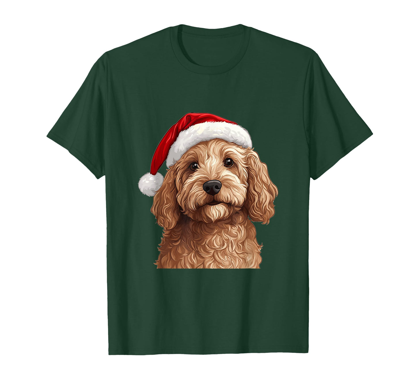 Cute Goldendoodle Dog Christmas Merry X-mas Graphic T-Shirt