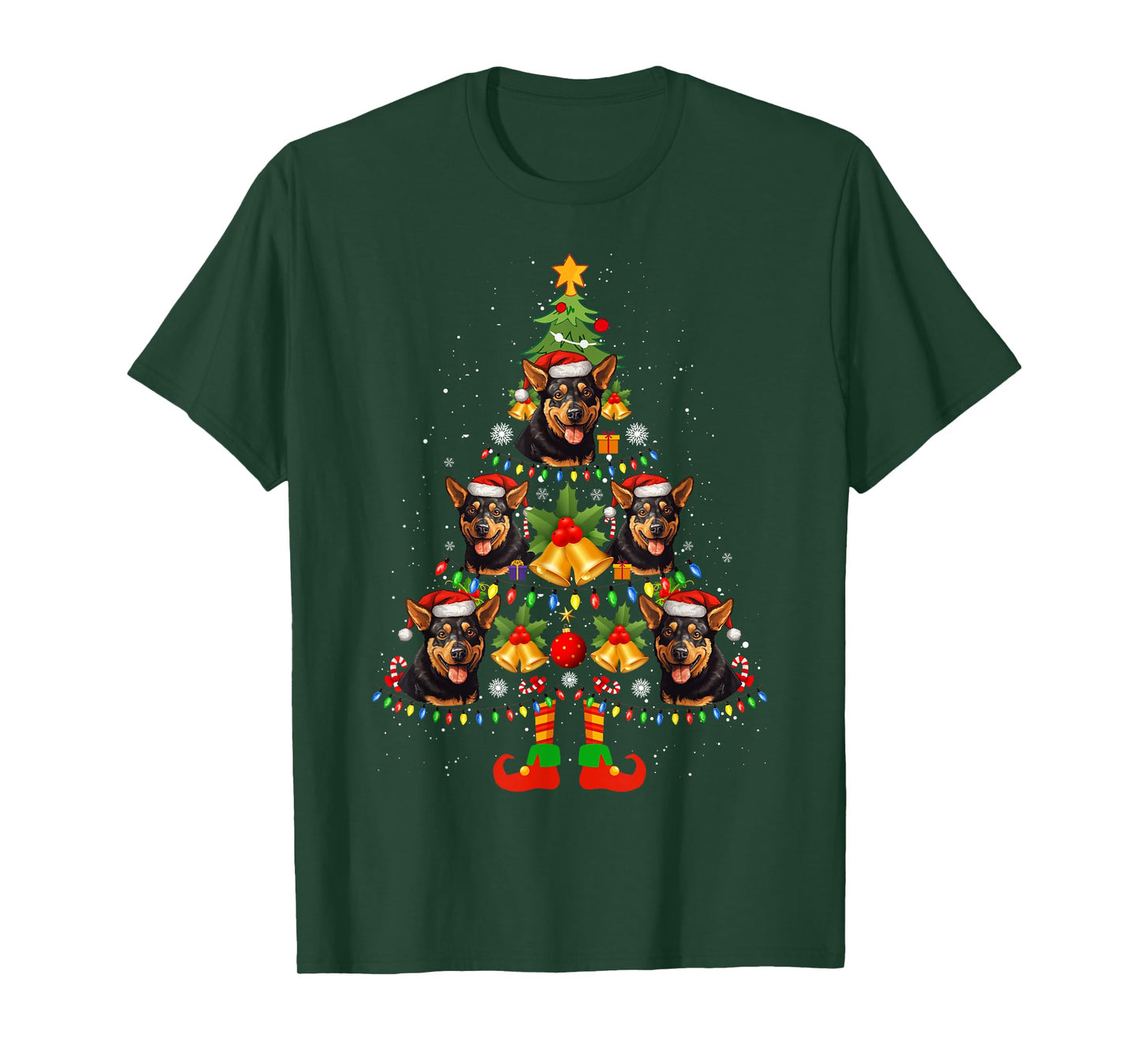 Lancashire Heeler Christmas Tree Gifts Funny Xmas Dog Lover Men Women T-Shirt