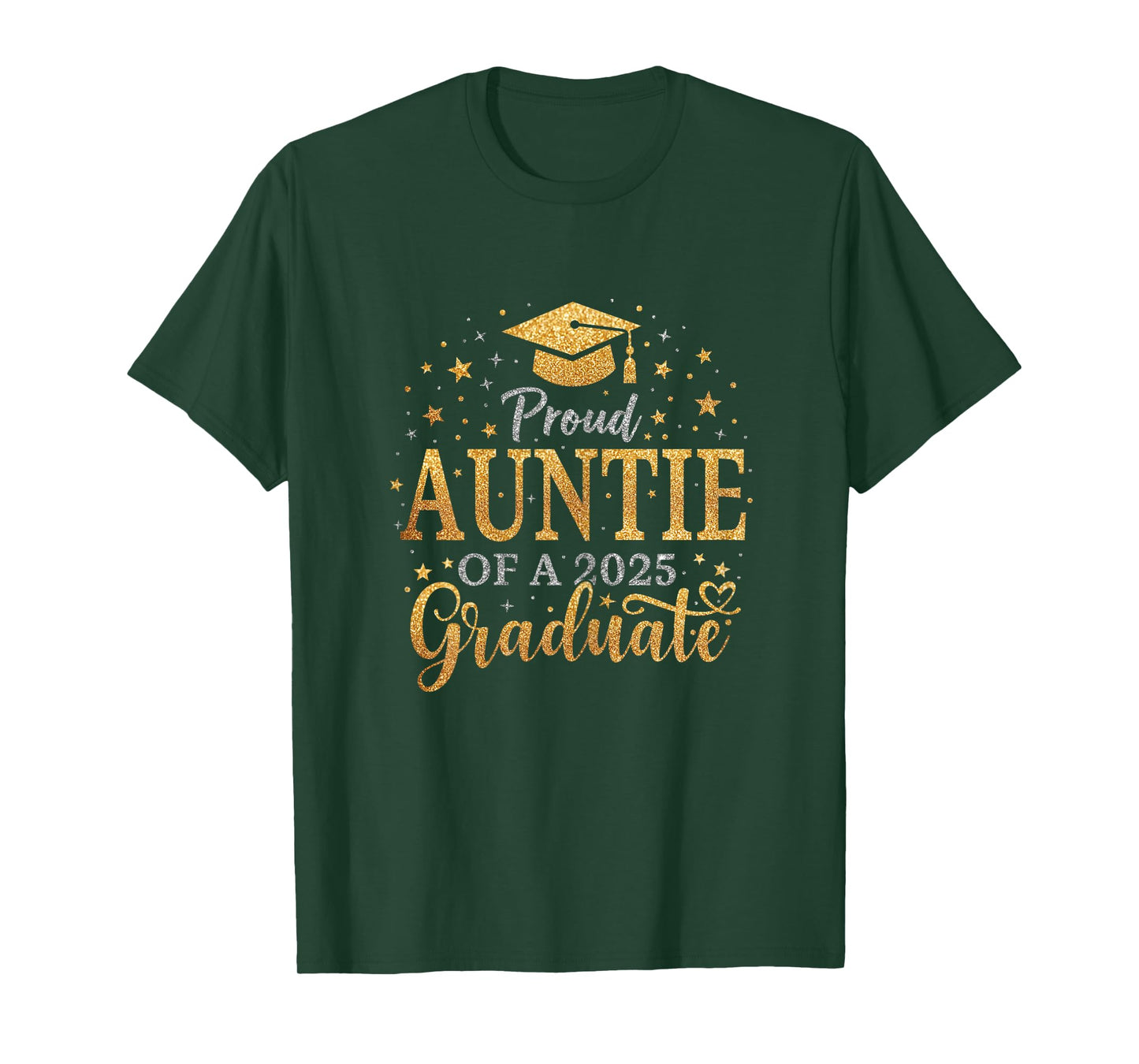 Funny Senior Proud Auntie of a Class of 2025 Graduate T-Shirt