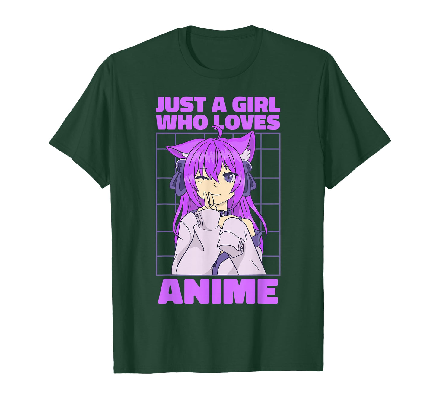 Just A Girl Who Loves Anime. Anime Girl. Anime Merch. Otaku T-Shirt