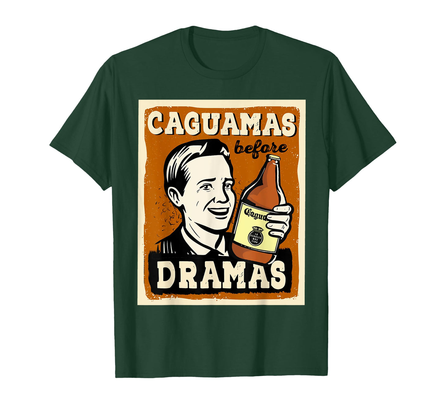 Caguamas before Dramas Funny Spanish Valentines T-Shirt