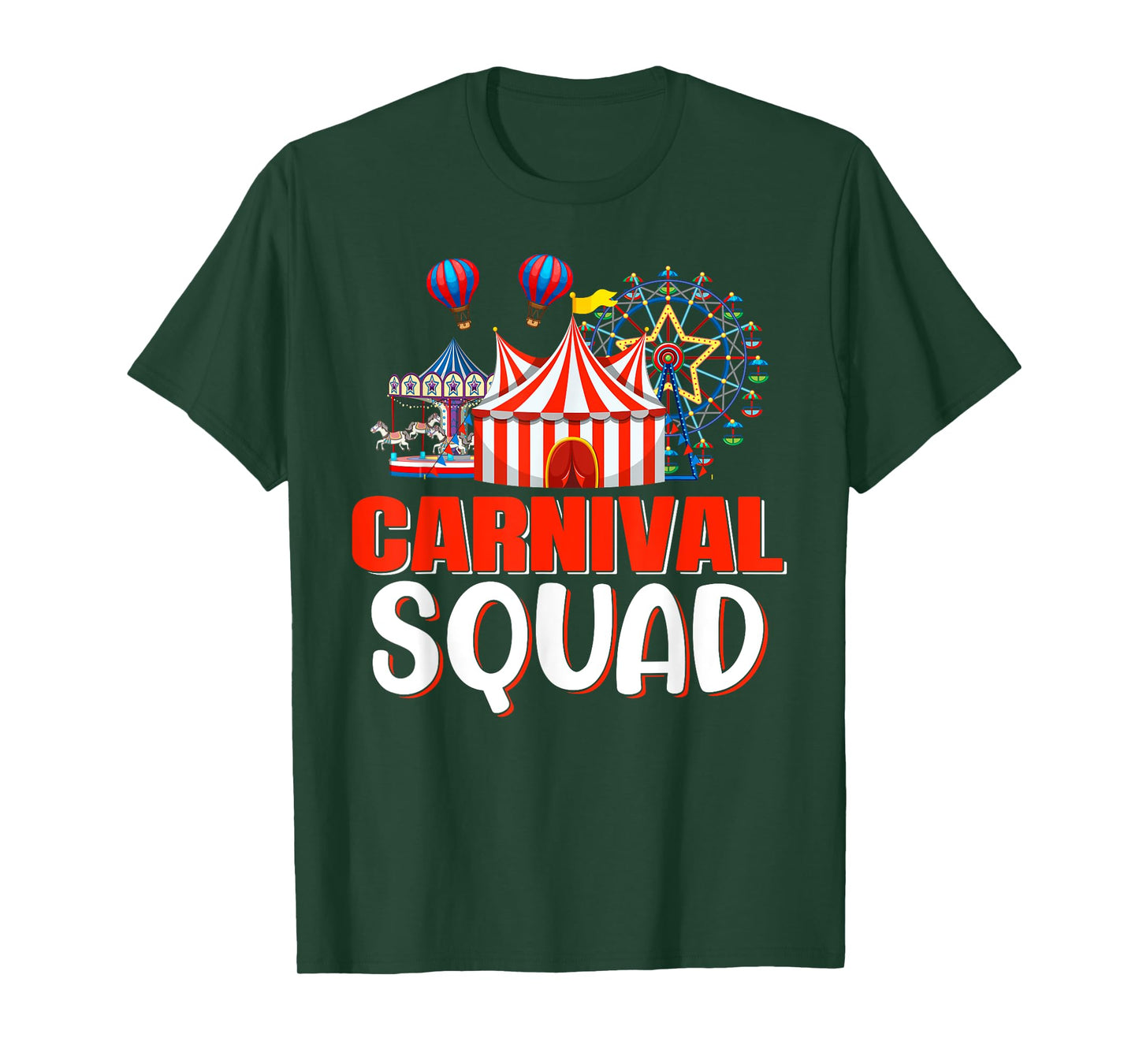 Carnival Squad Funny Circus Staff Costume Circus Theme Party T-Shirt
