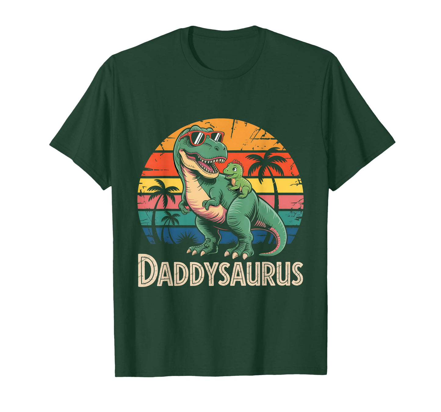 Daddysaurus Retro Dinosaur Dad Dinosaur Daddy Saurus T-Shirt