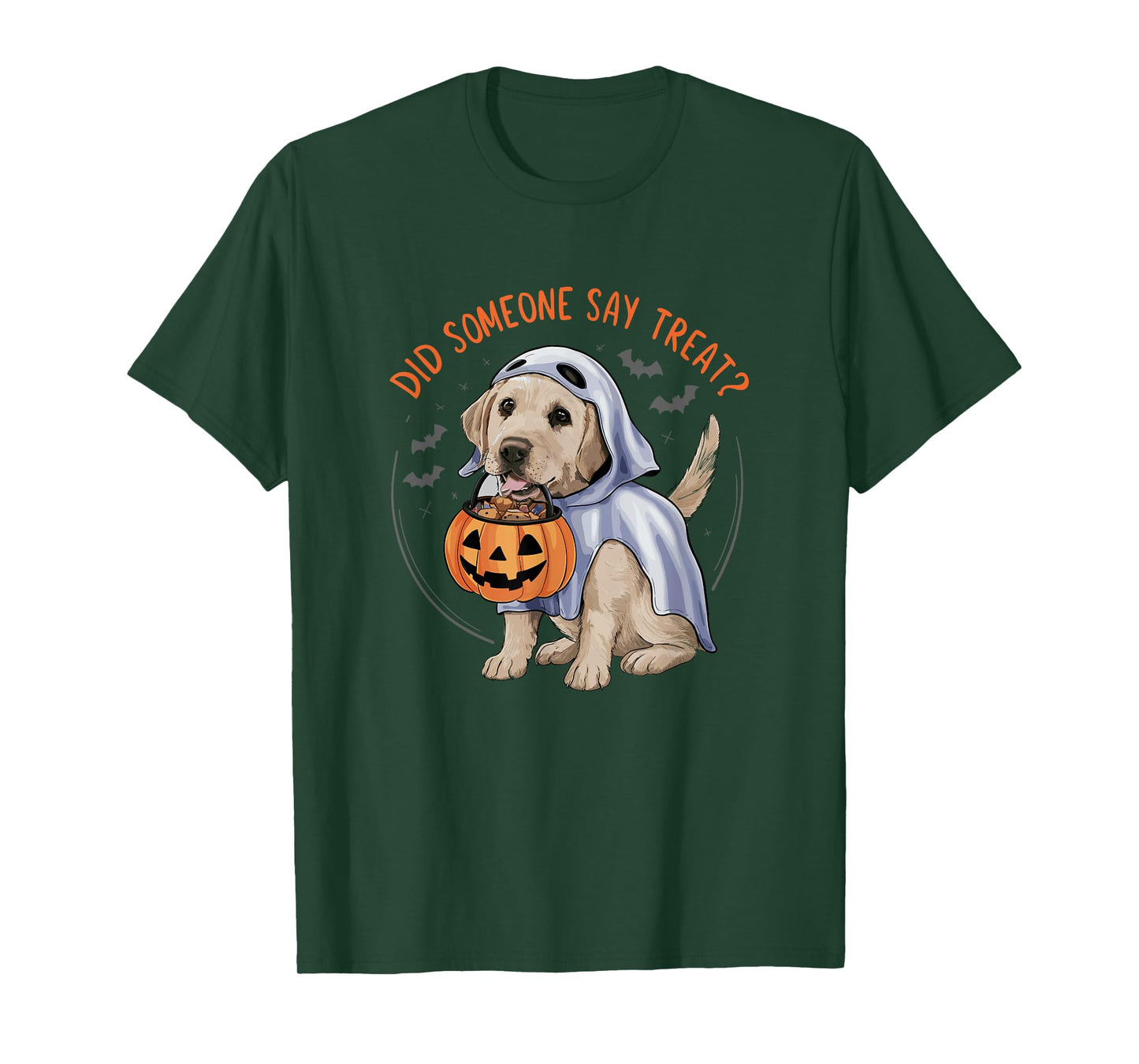 Ghost Labrador Puppy Treats Halloween Labrador Dog Men Women Kids T-Shirt