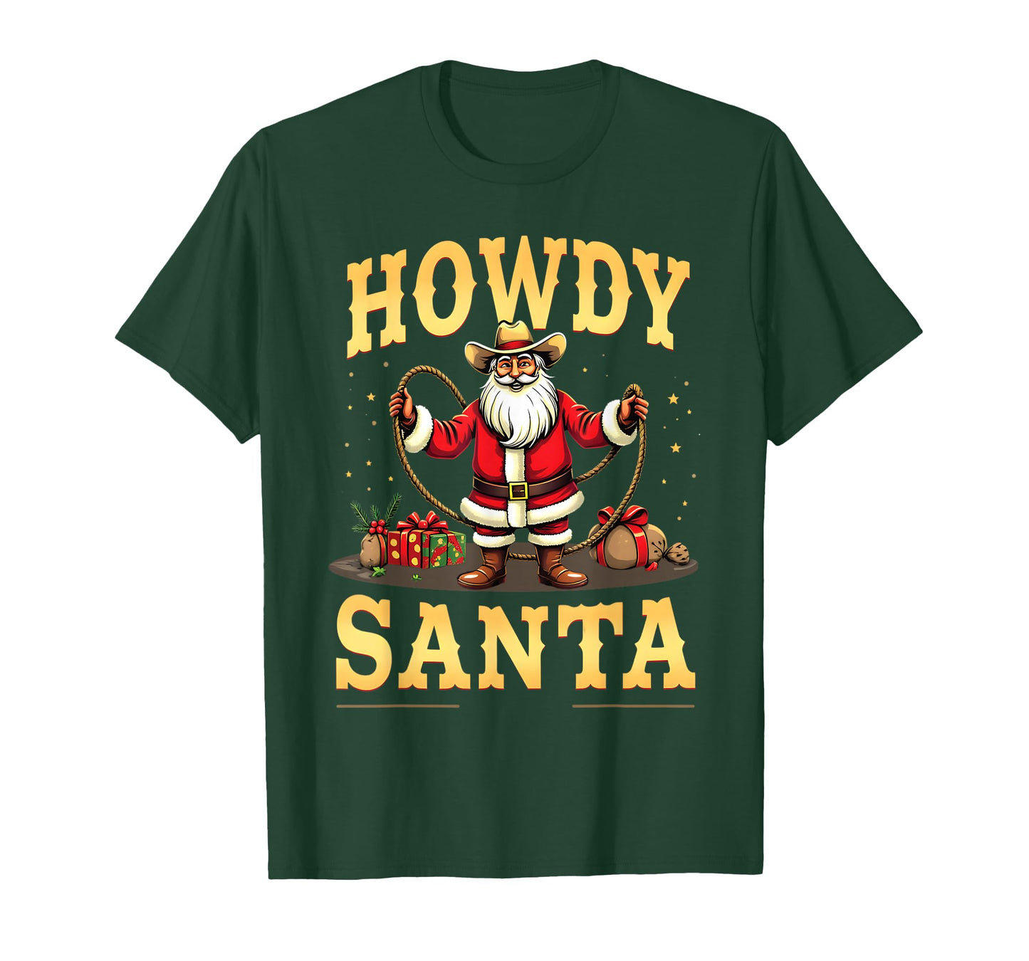 Howdy Santa Cowboy Christmas Santa Claus Joy T-Shirt