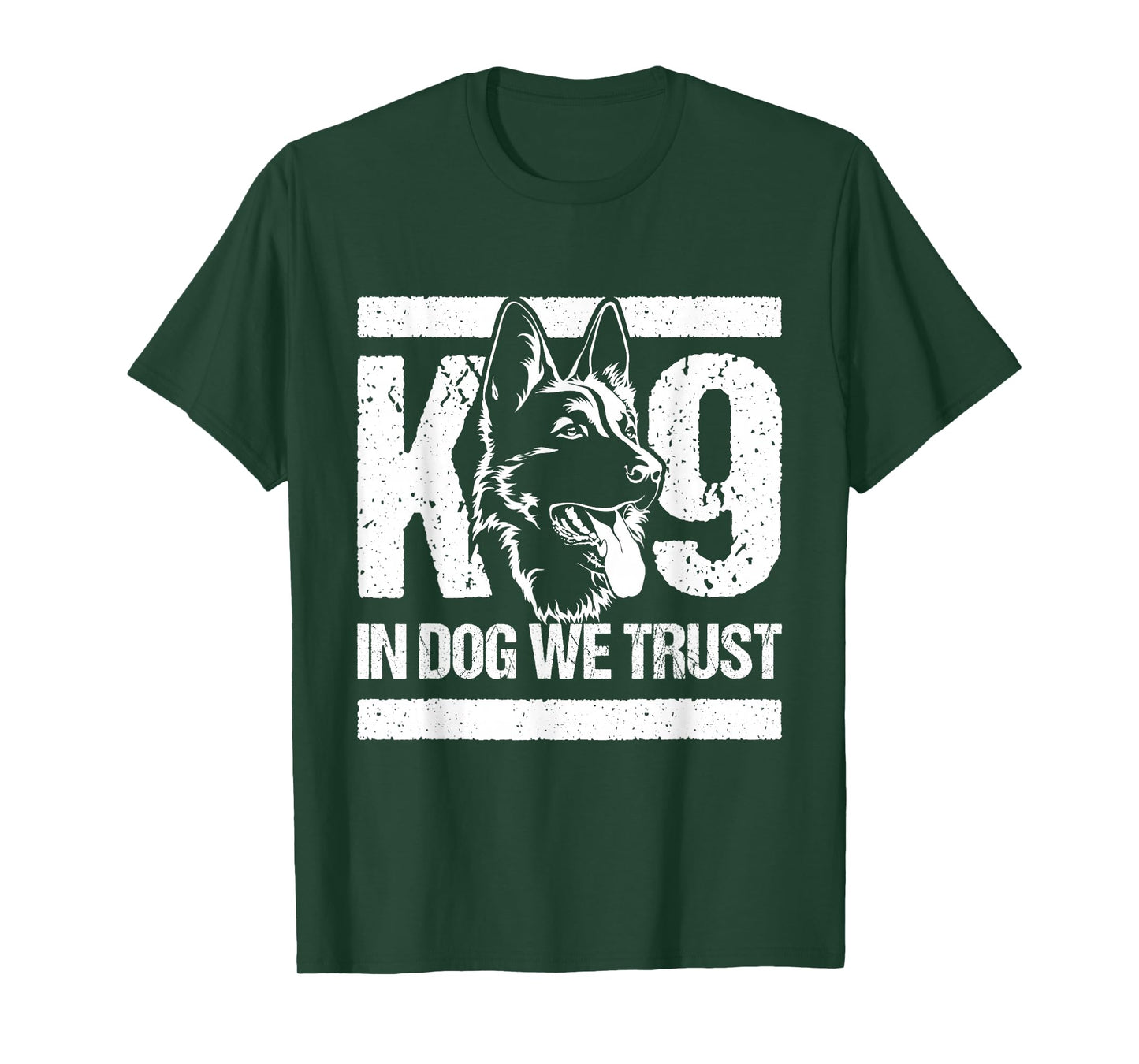 K-9 in Dogs We Trust - Blue Line K9 Dog Unit Police Officer T-Shirt
