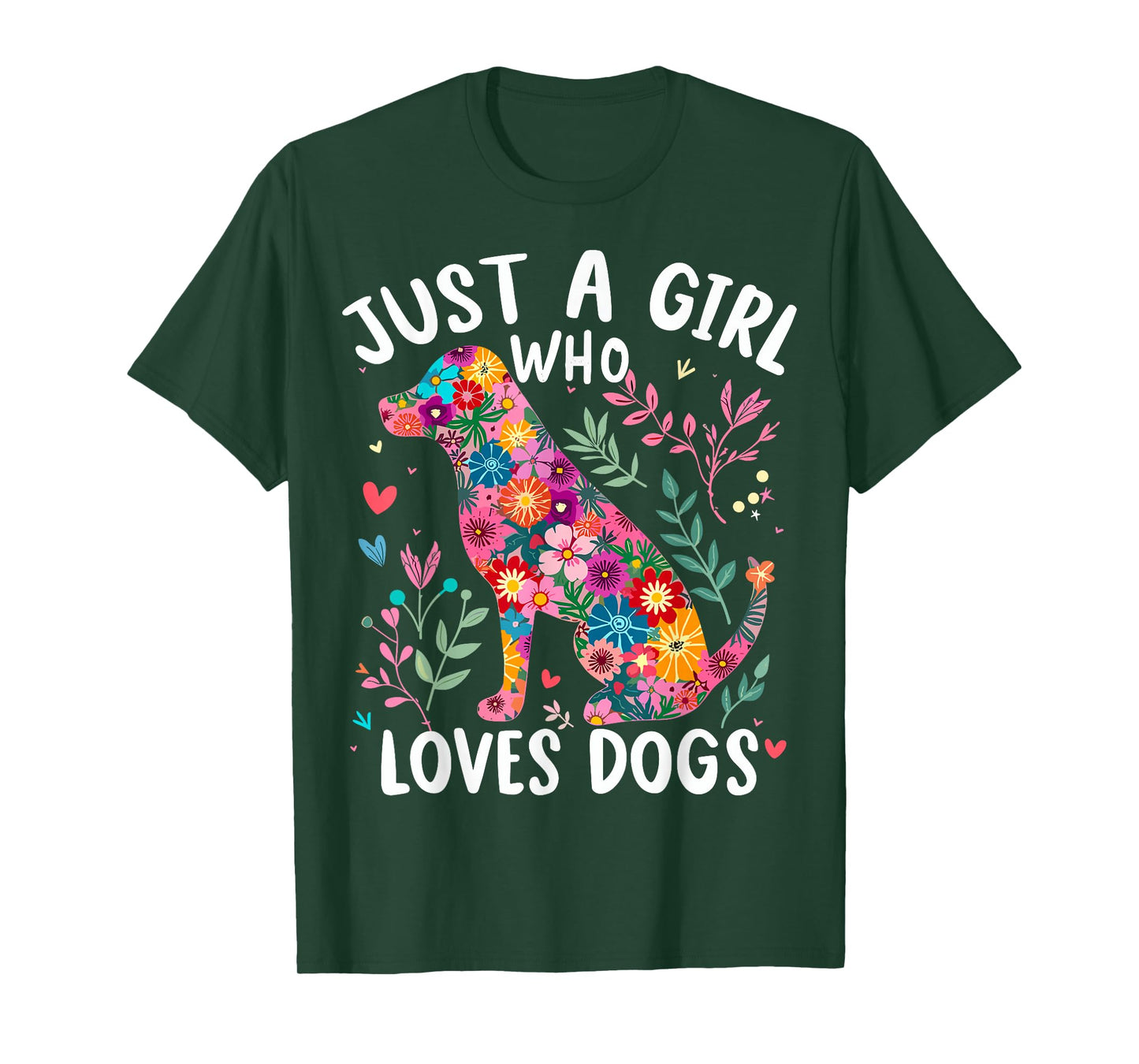 Dog Cute Just A Girl Who Loves Dogs T-Shirt