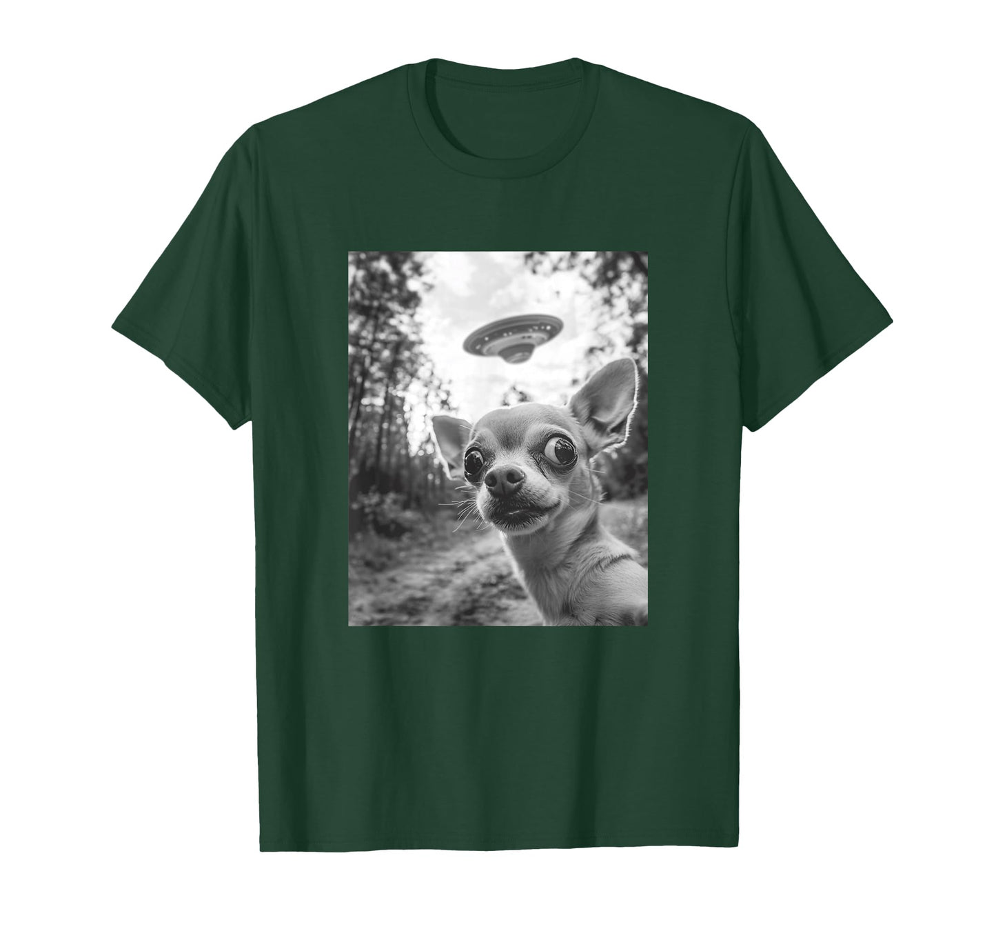 Chihuahua UFO Meme - Funny Chihuahua Selfie with UFO T-Shirt
