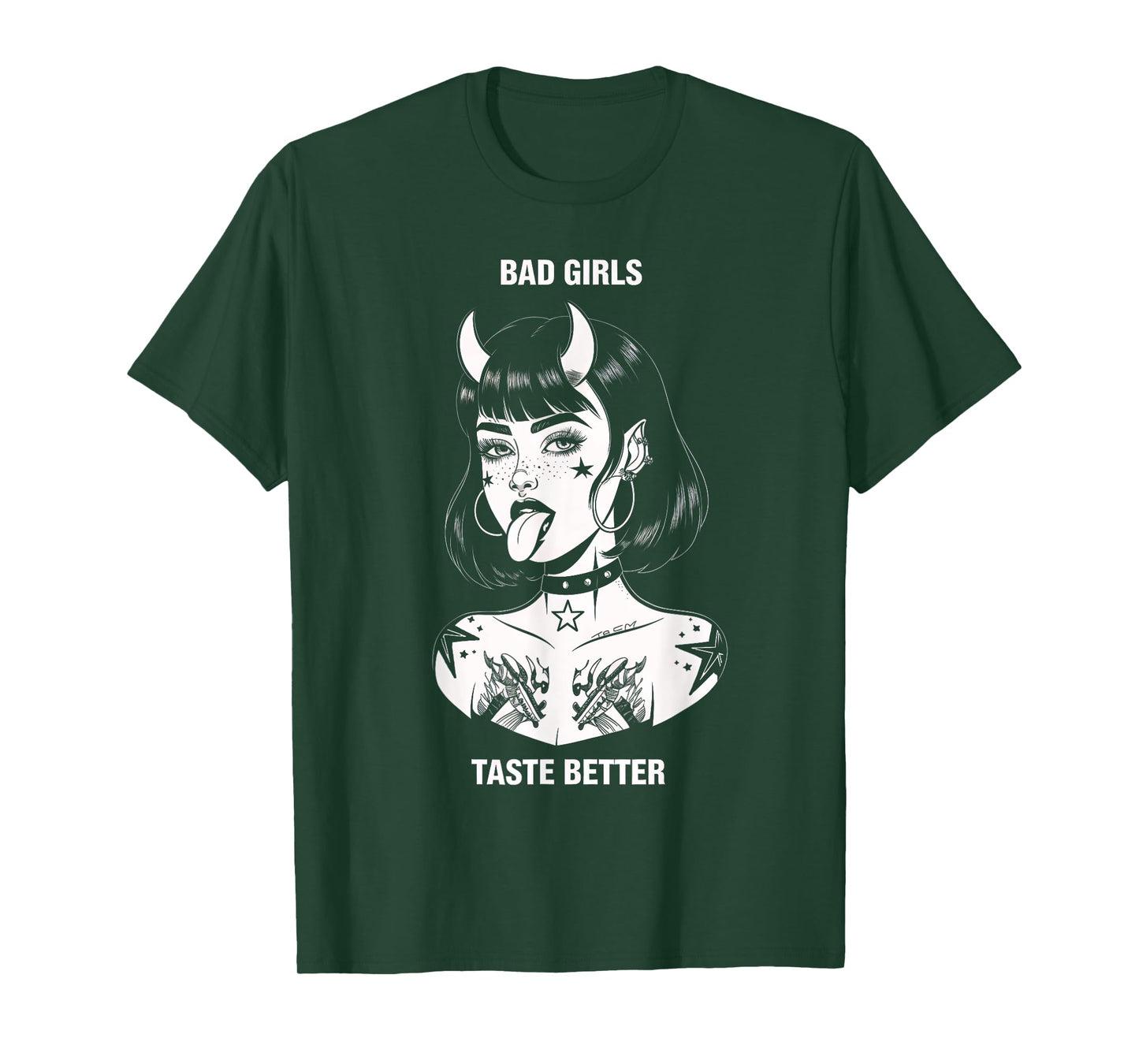 Bad Girls Taste Better Tattoo Devil Halloween Men Women T-Shirt