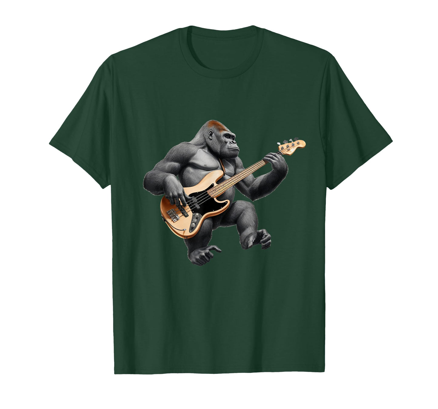 Bassist Gorilla, Funny Gorilla Playing Guitar Rock Music T-Shirt