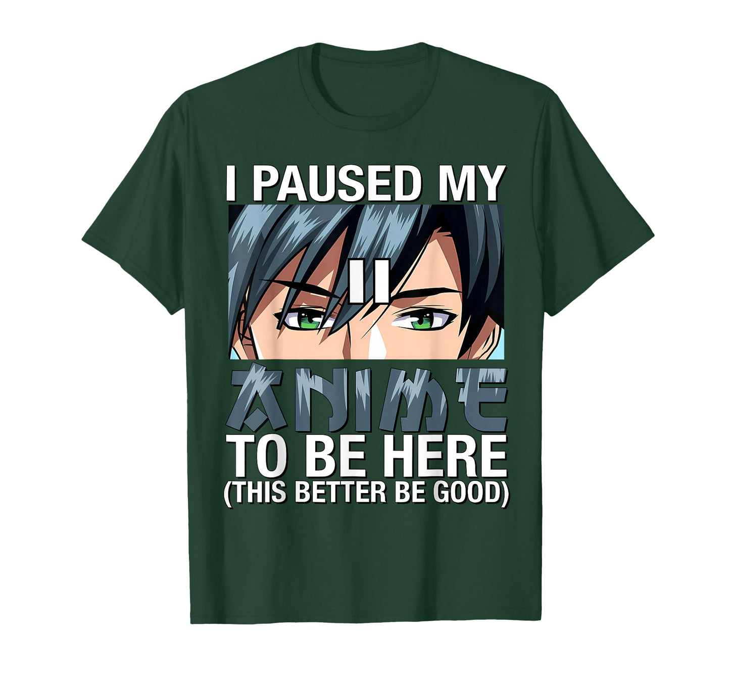 I Paused My Anime to Be Here Japan Kawaii Anime Men Boy Kids T-Shirt