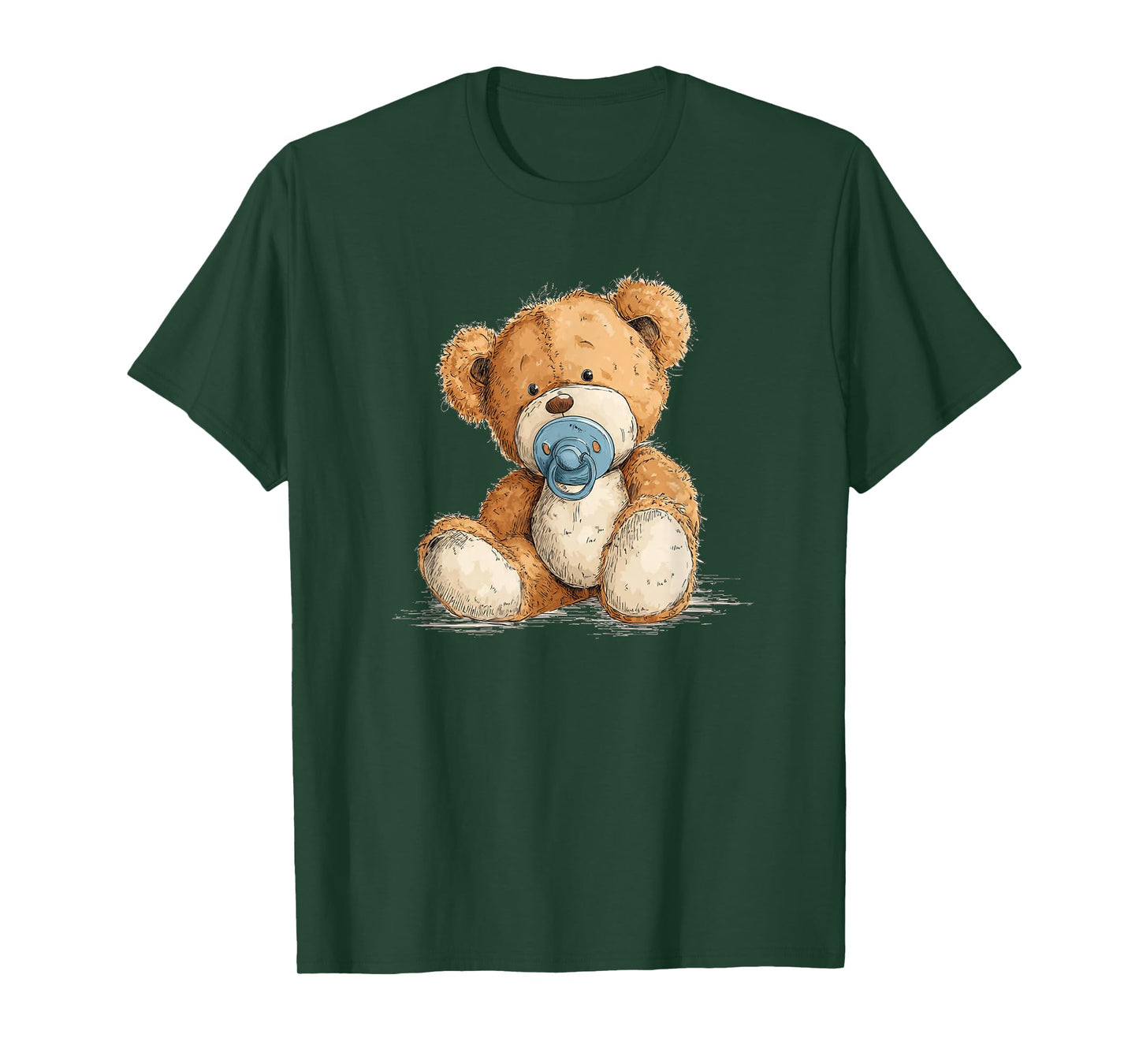 Cute Teddy Baby with Pacifier T-Shirt