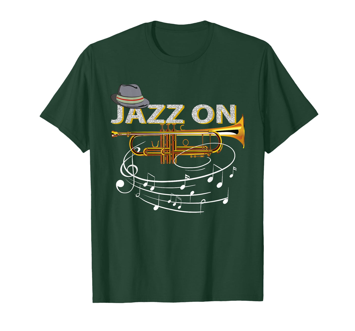 Vintage Jazz On Trumpet Player Blues Music Lovers Jazz Band T-Shirt Small