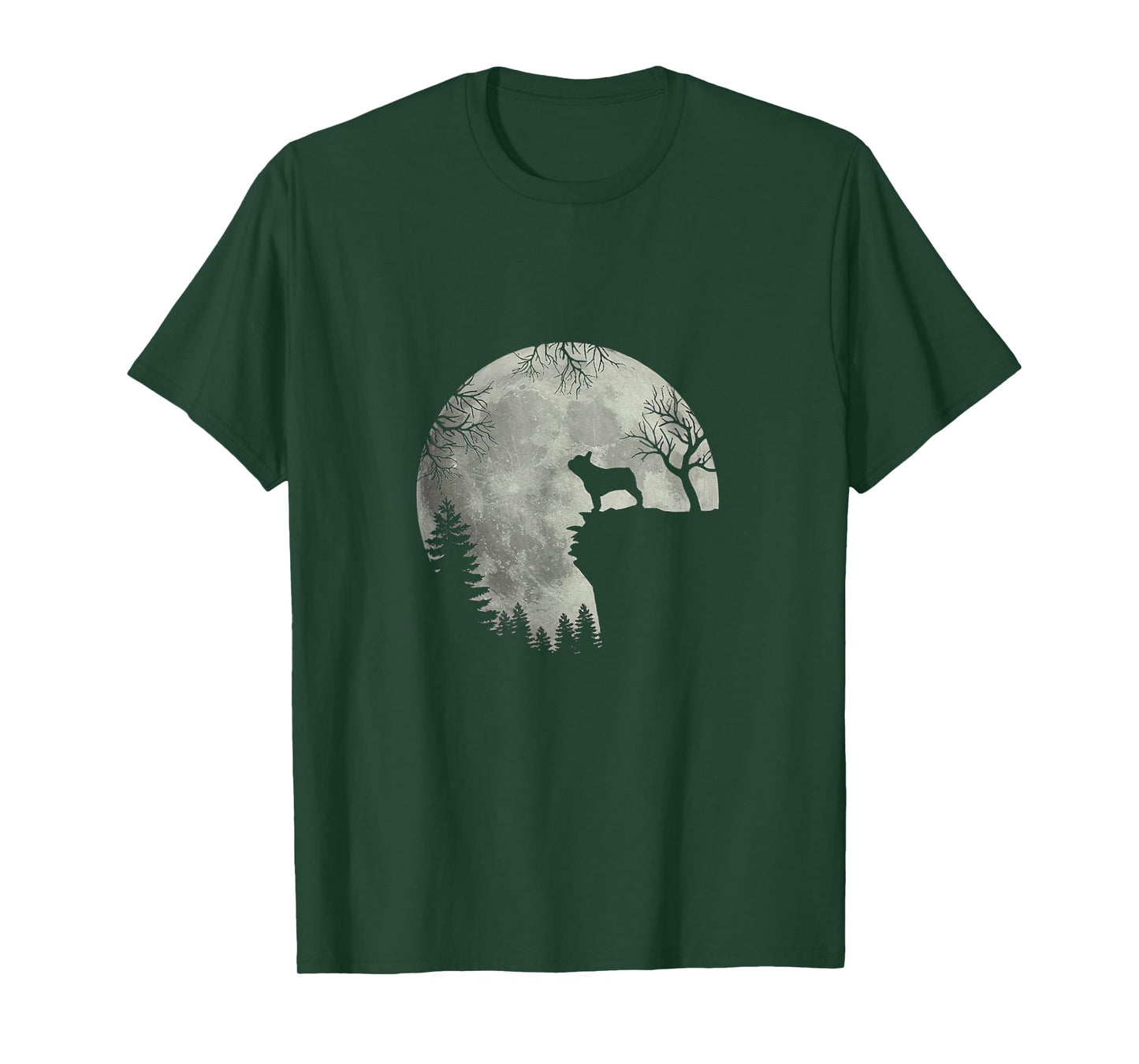 French Bulldog Dog and Moon Shirt Halloween Costume T-Shirt