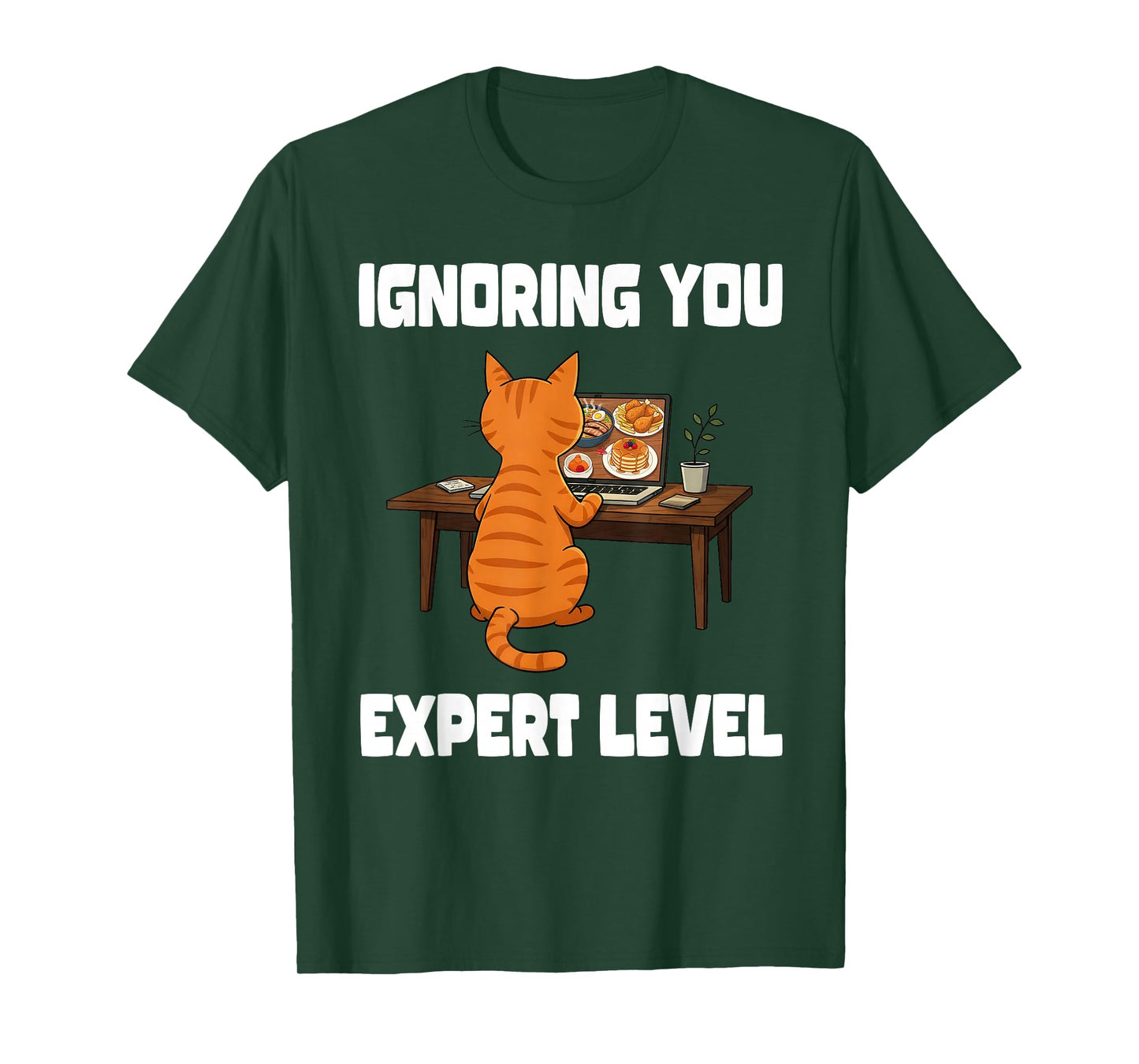 Orange Tabby Humor Ignoring You Expert Level Funny Cat T-Shirt