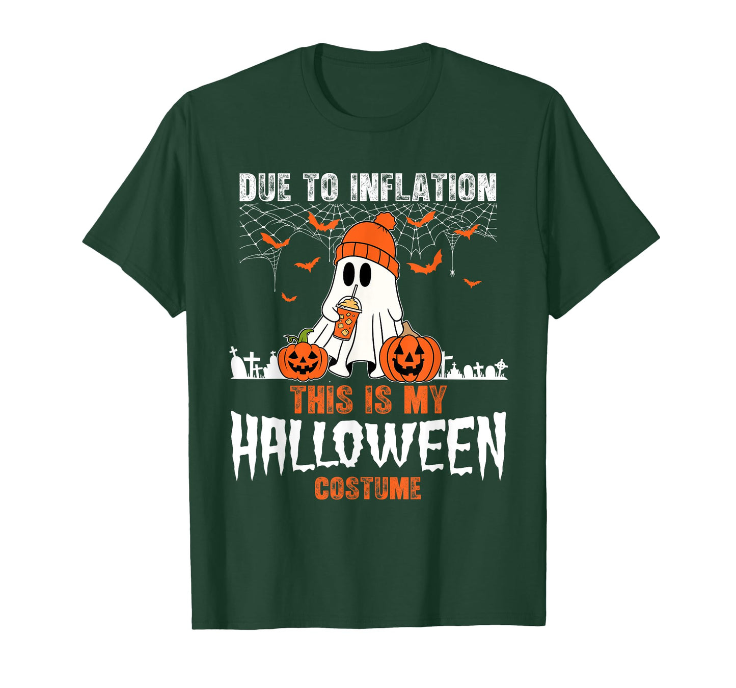 Due To Inflation This Is My Halloween Costume Funny Pumpkins T-Shirt