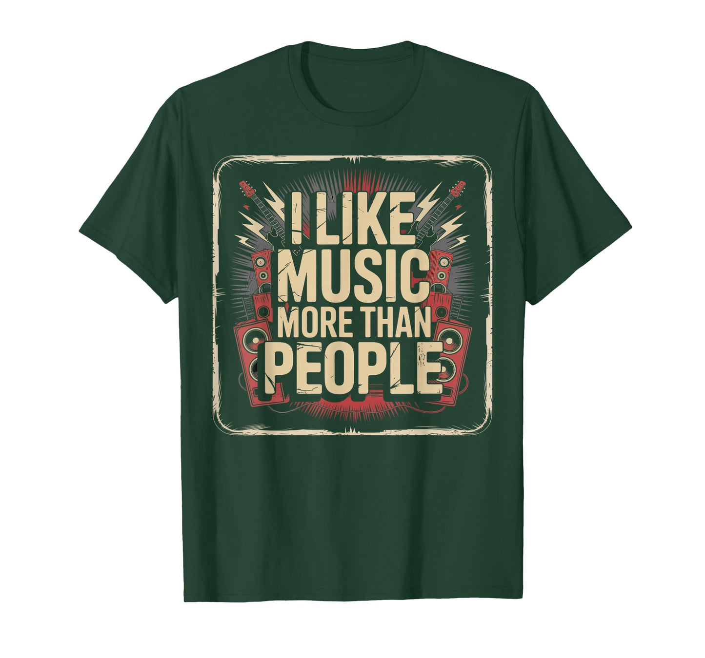 Rock Vibes I Like Music More Than People T-Shirt