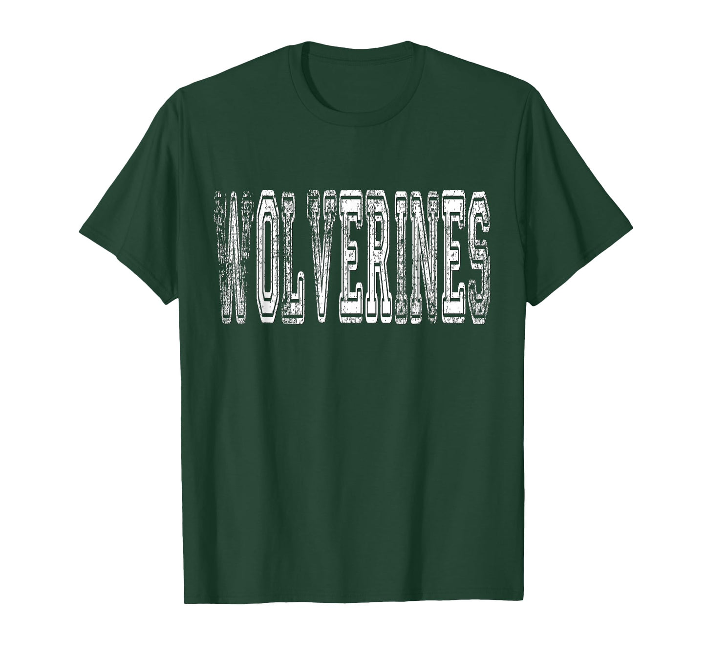 Wolverines Mascot Distressed Vintage School Sports Name Fans T-Shirt