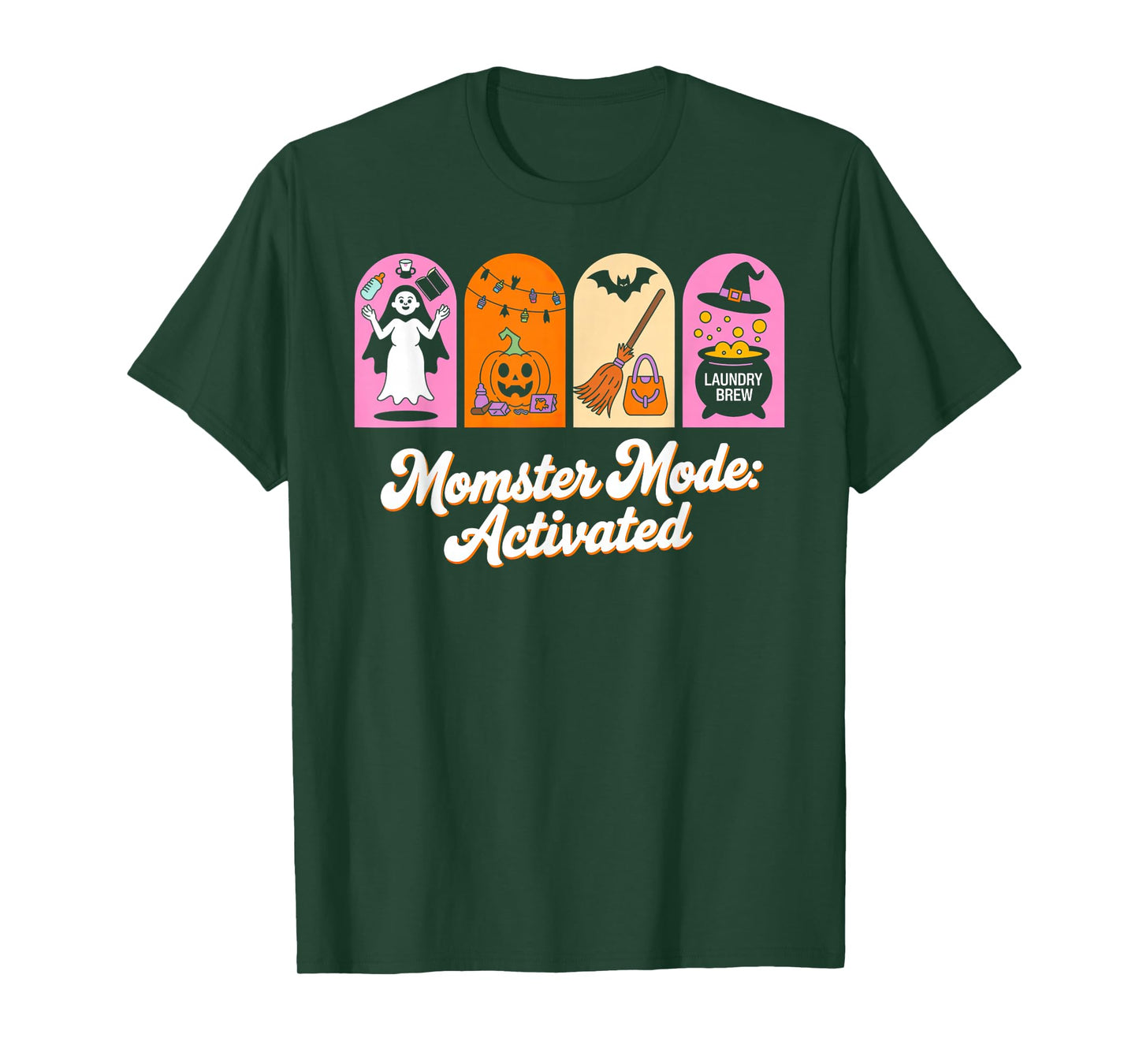 Cute Vintage Halloween Momster Mode Activated T-Shirt
