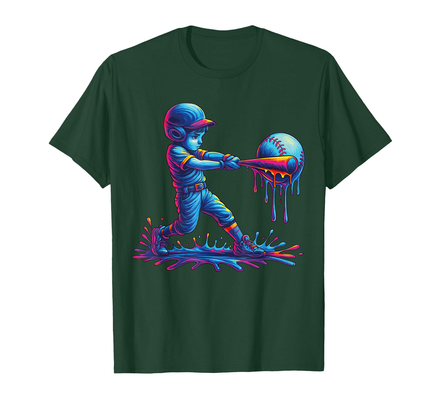 Baseball Drip For Boys Player Ice Cream Drip Baseball Stuff T-Shirt