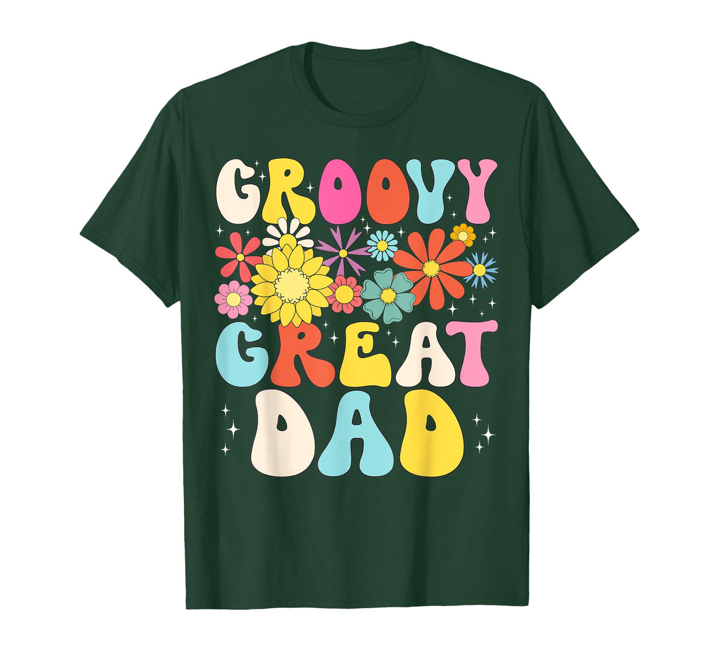 Groovy Great Dad Retro Matching Family Baby Shower T-Shirt