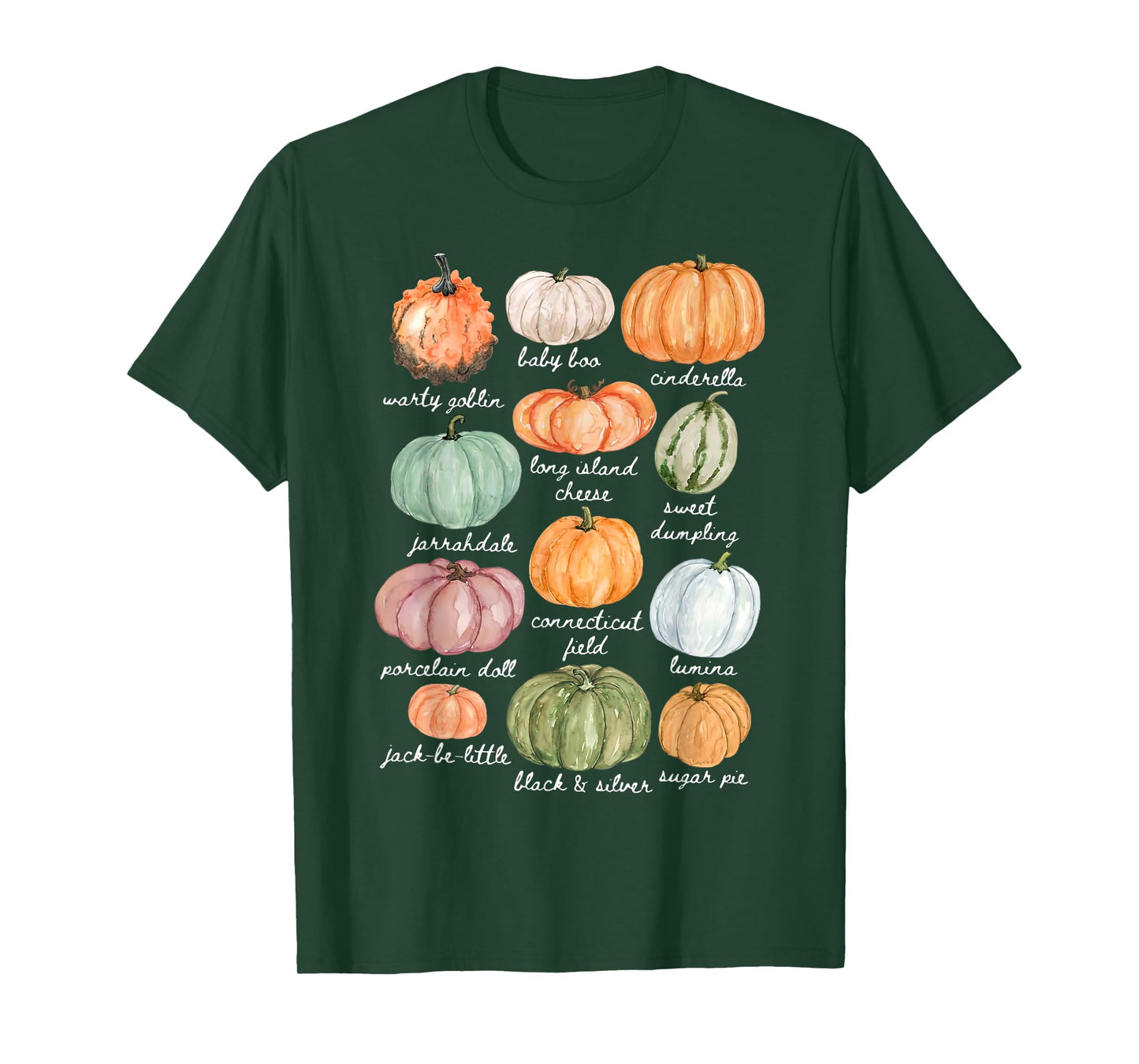 Type Of Pumpkin Fall Autumn Farmer Aesthetic Women's Graphic T-Shirt
