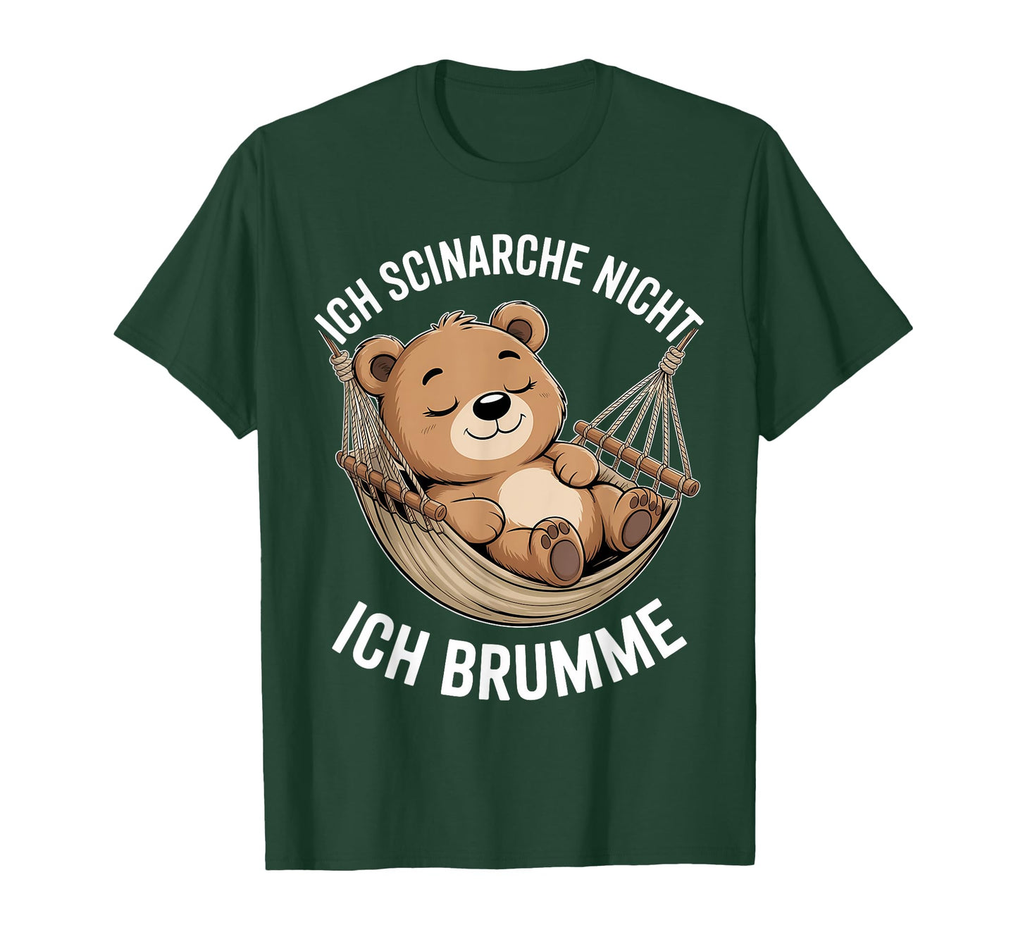Cute Bear in Hammock I Don't Snore I hum T-Shirt