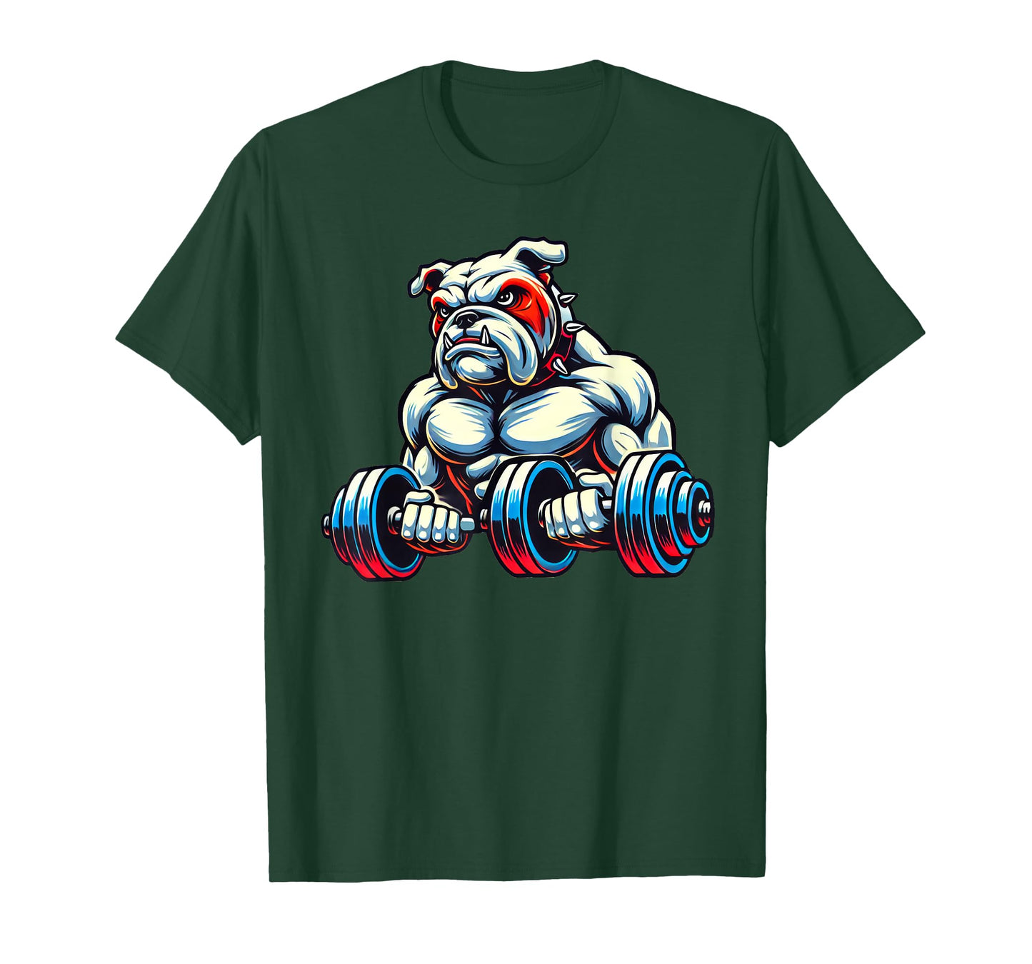 English Bulldog Dog Powerlifting Weightlifting Gym Workout T-Shirt
