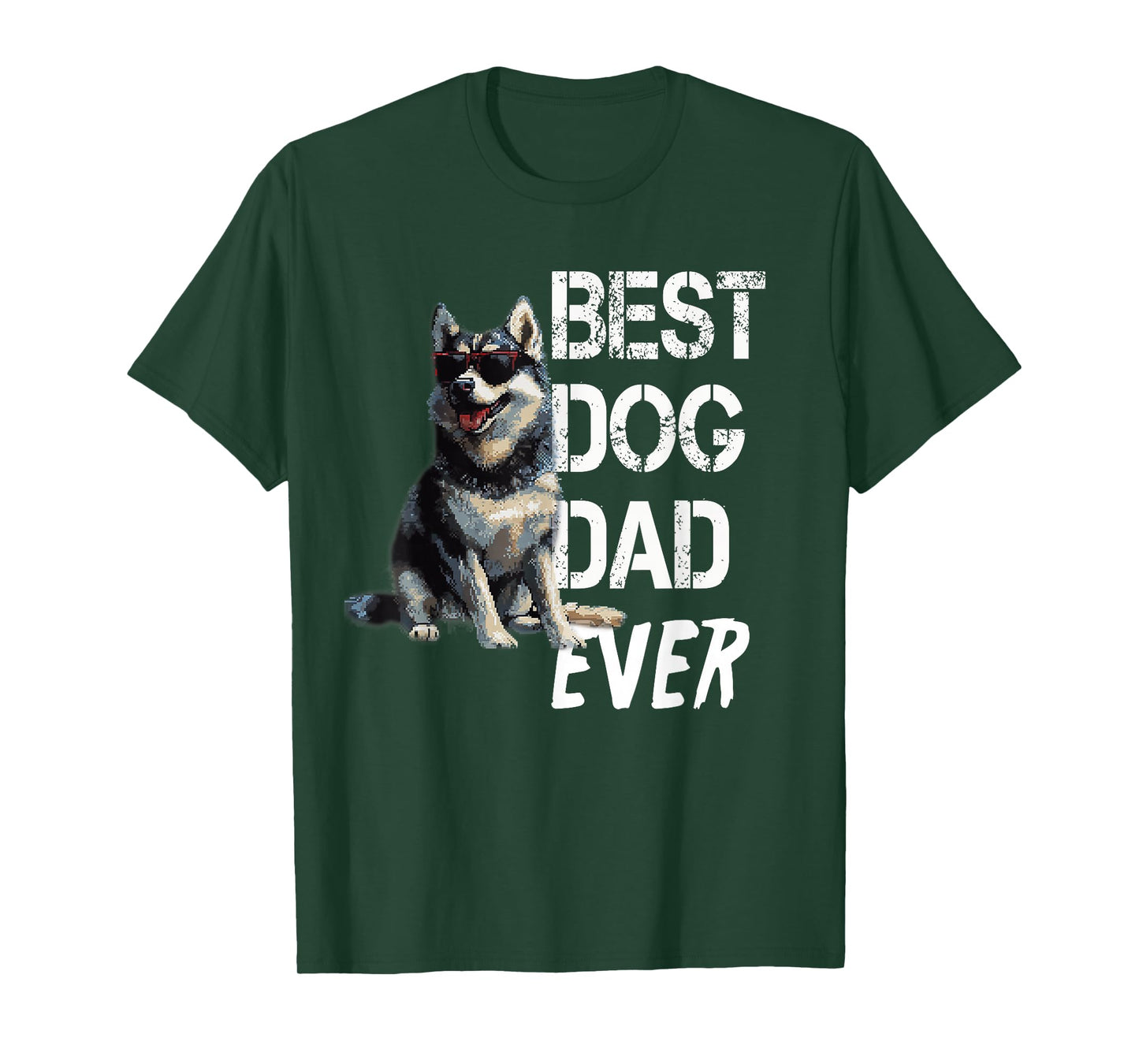 Mens Husky Dog Lover Vintage Best Husky Dad Father's Day T-Shirt