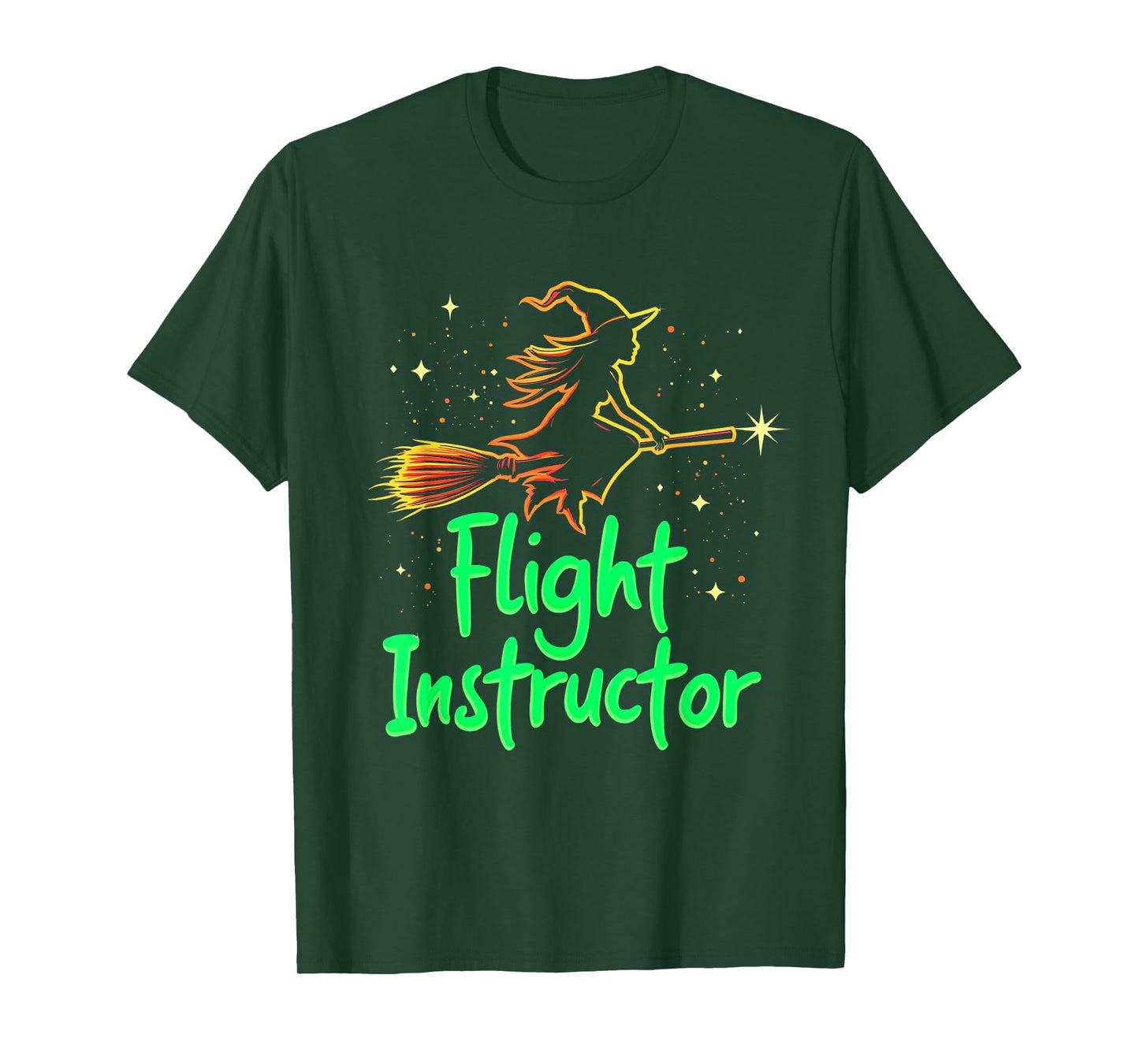 Flight Instructor Witch Broomstick T-Shirt