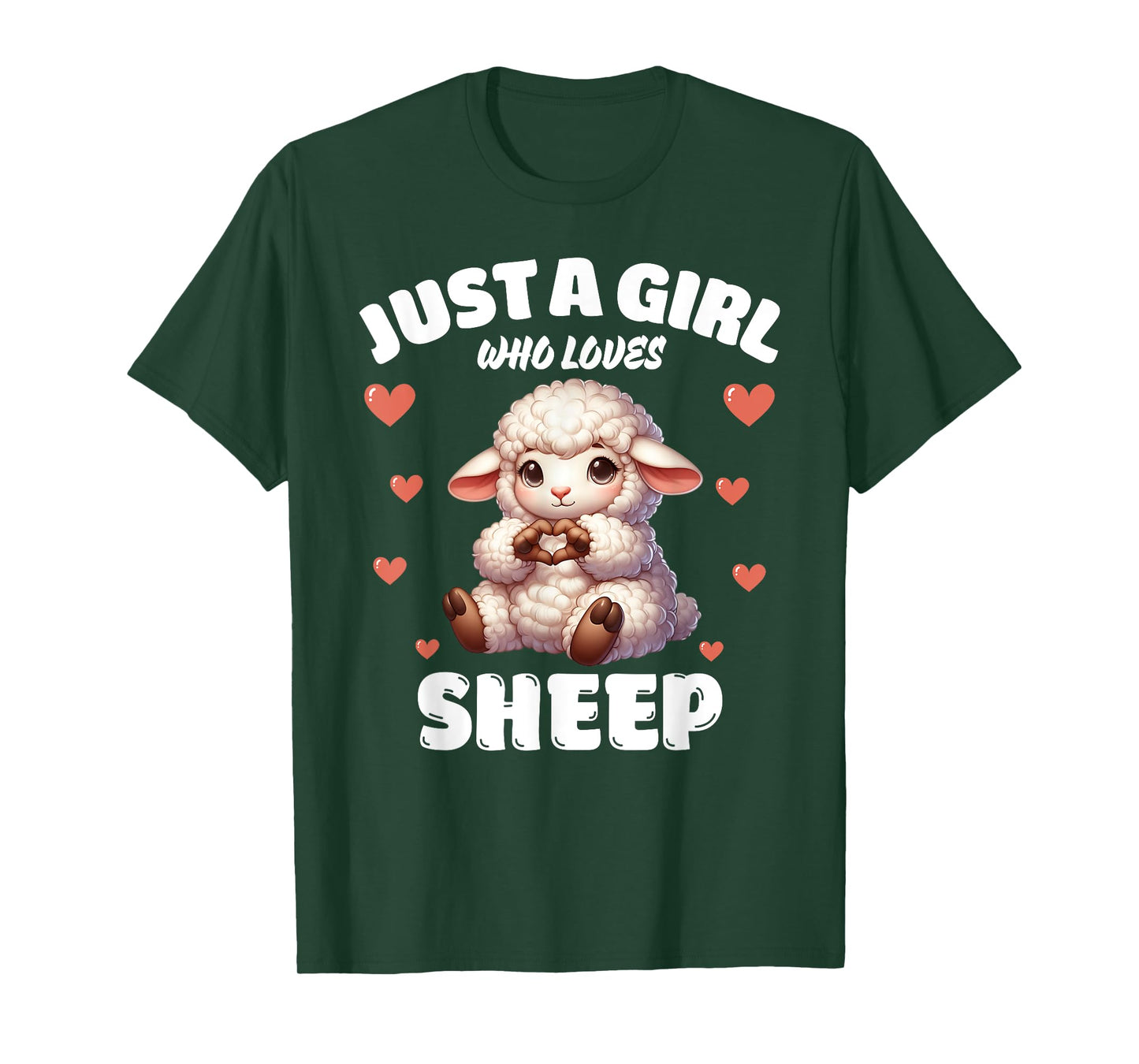Just A Girl Who Loves Sheep, Cute Sheep Lovers T-Shirt
