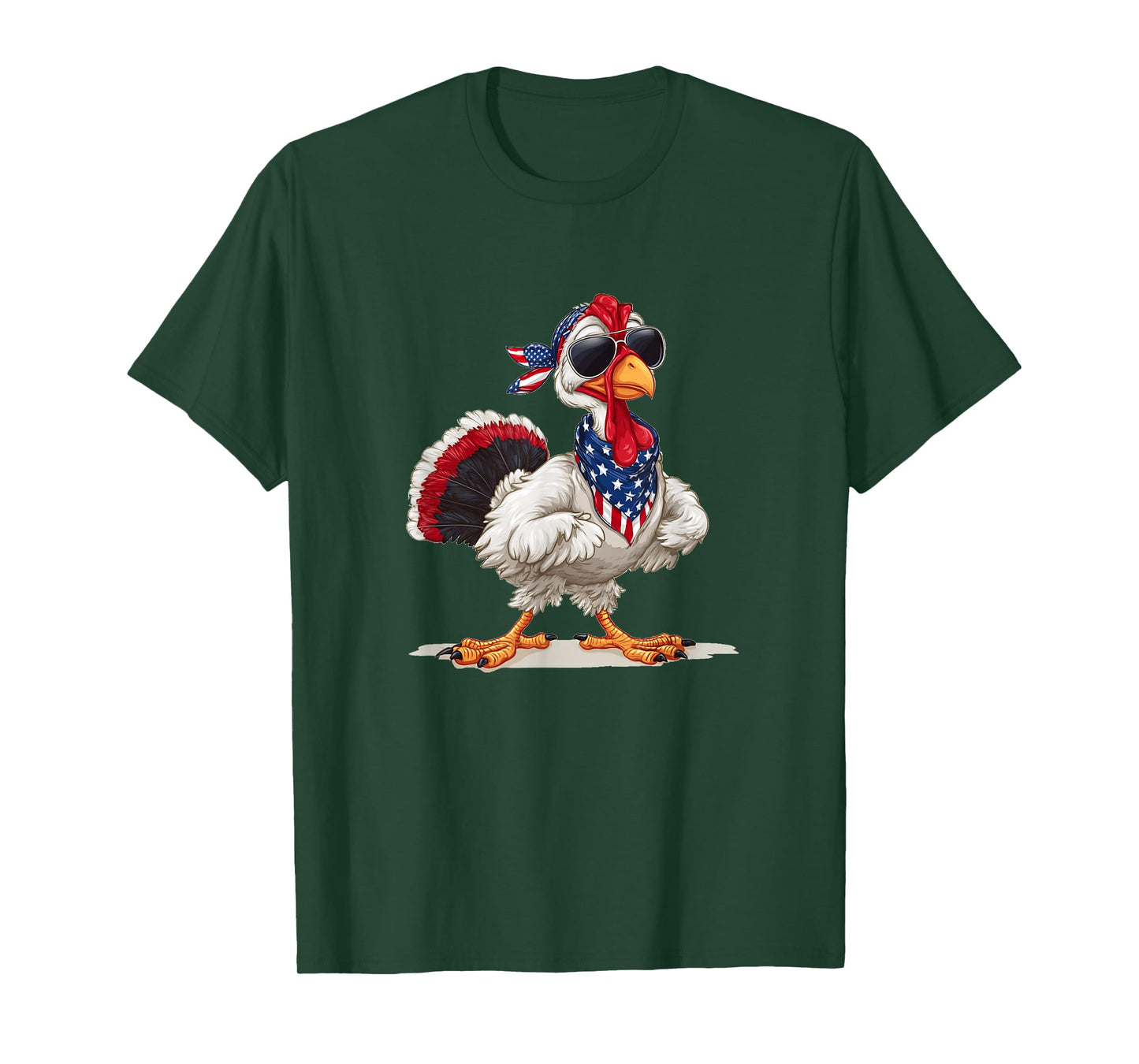 Cartoon Turkey Thanksgiving Look for Cool Sunglasses Fans T-Shirt