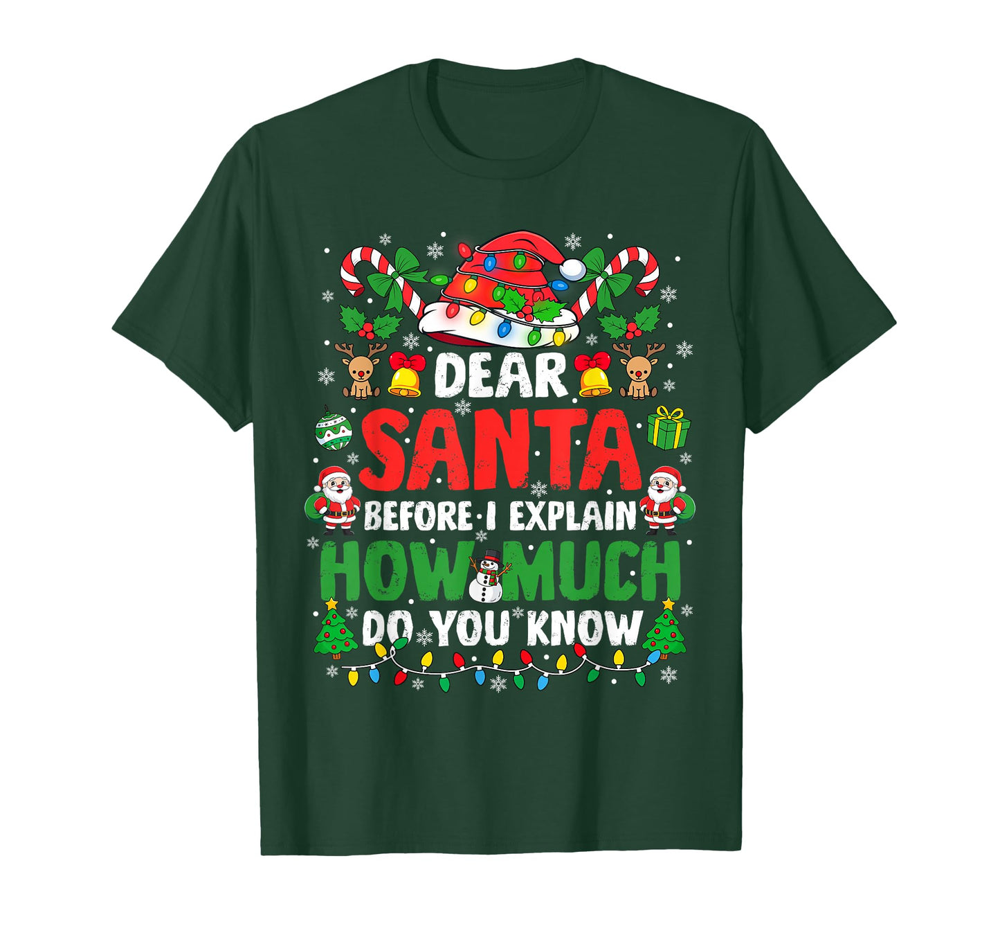 Dear Santa I Can Explain Funny Christmas Shirts Kids Adults T-Shirt
