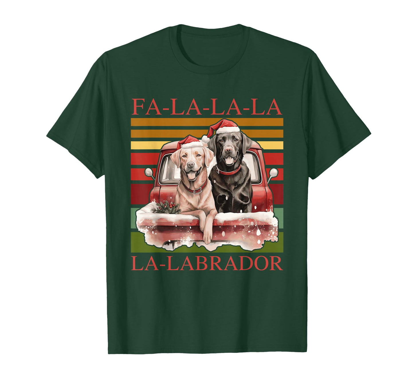 FA-La-La-La La-Labrador Dog Xmas Christmas Holiday Quote T-Shirt